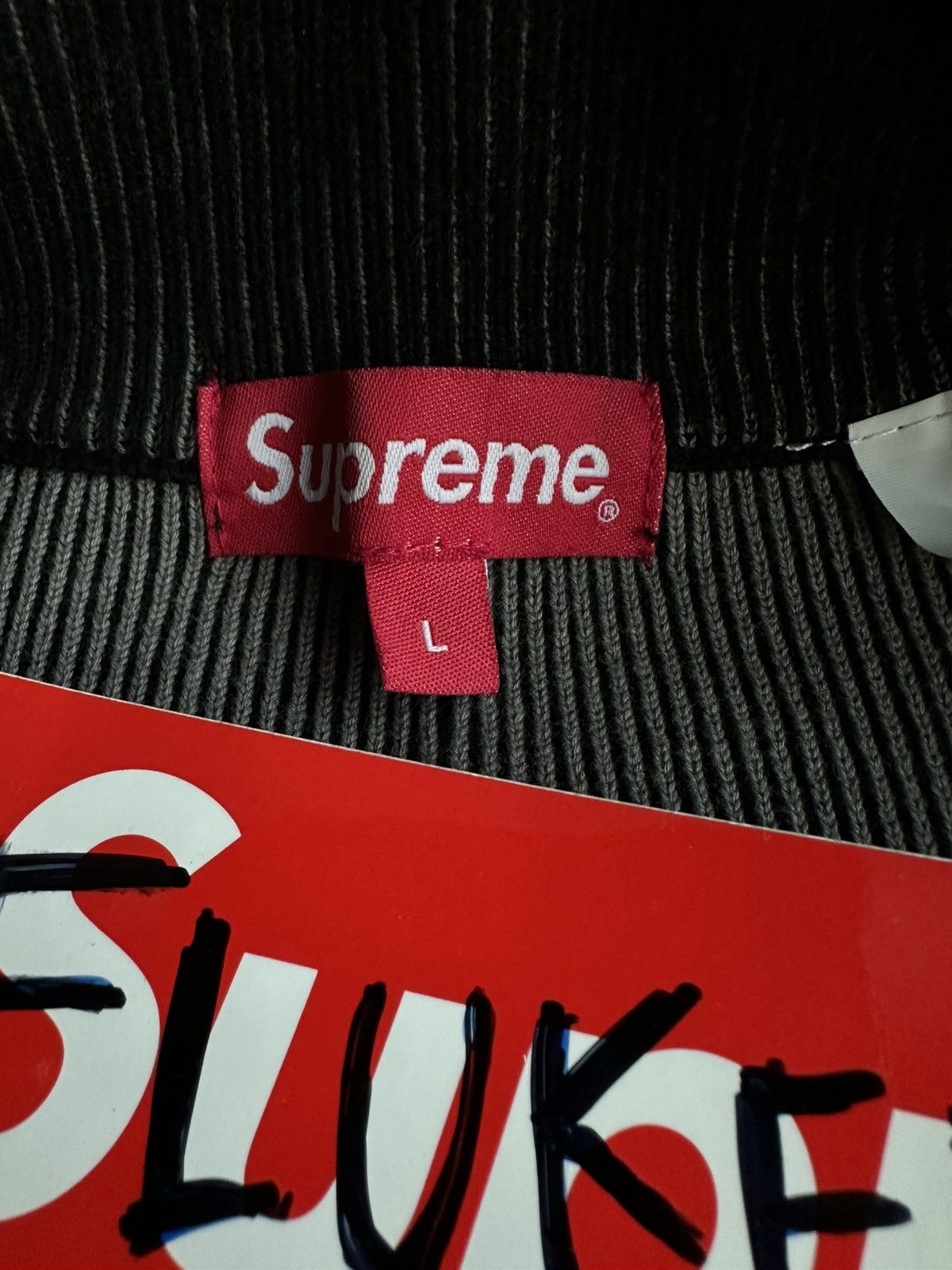 Supreme Supreme 2-Tone Ribbed Zip Up Sweater Black Grey Size US L / EU 52-54 / 3 - 6 Thumbnail