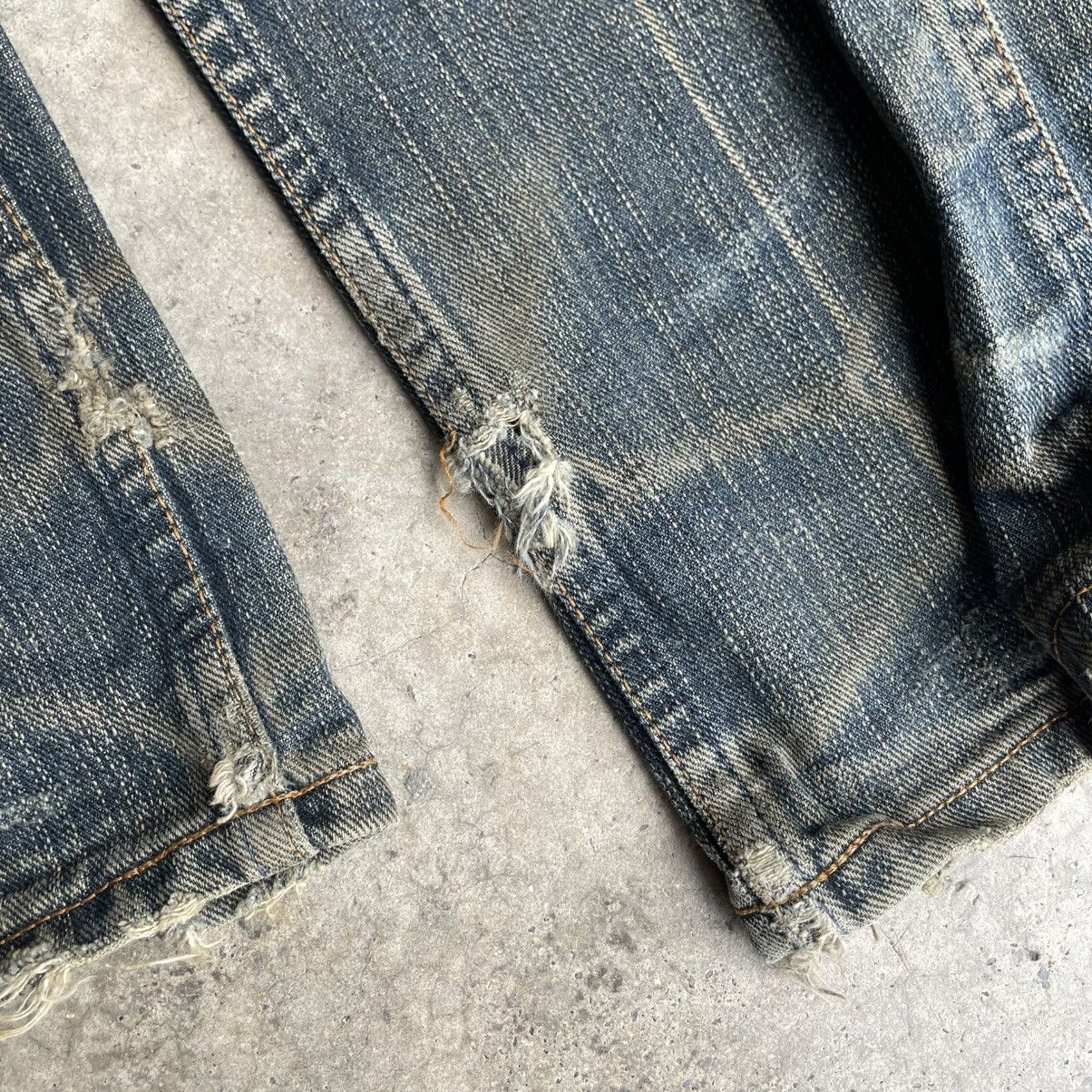 Wrangler 🔥Vintage 80s Wrangler Stoned Washed Ripped Denim Jeans Size US 32 / EU 48 - 7 Thumbnail