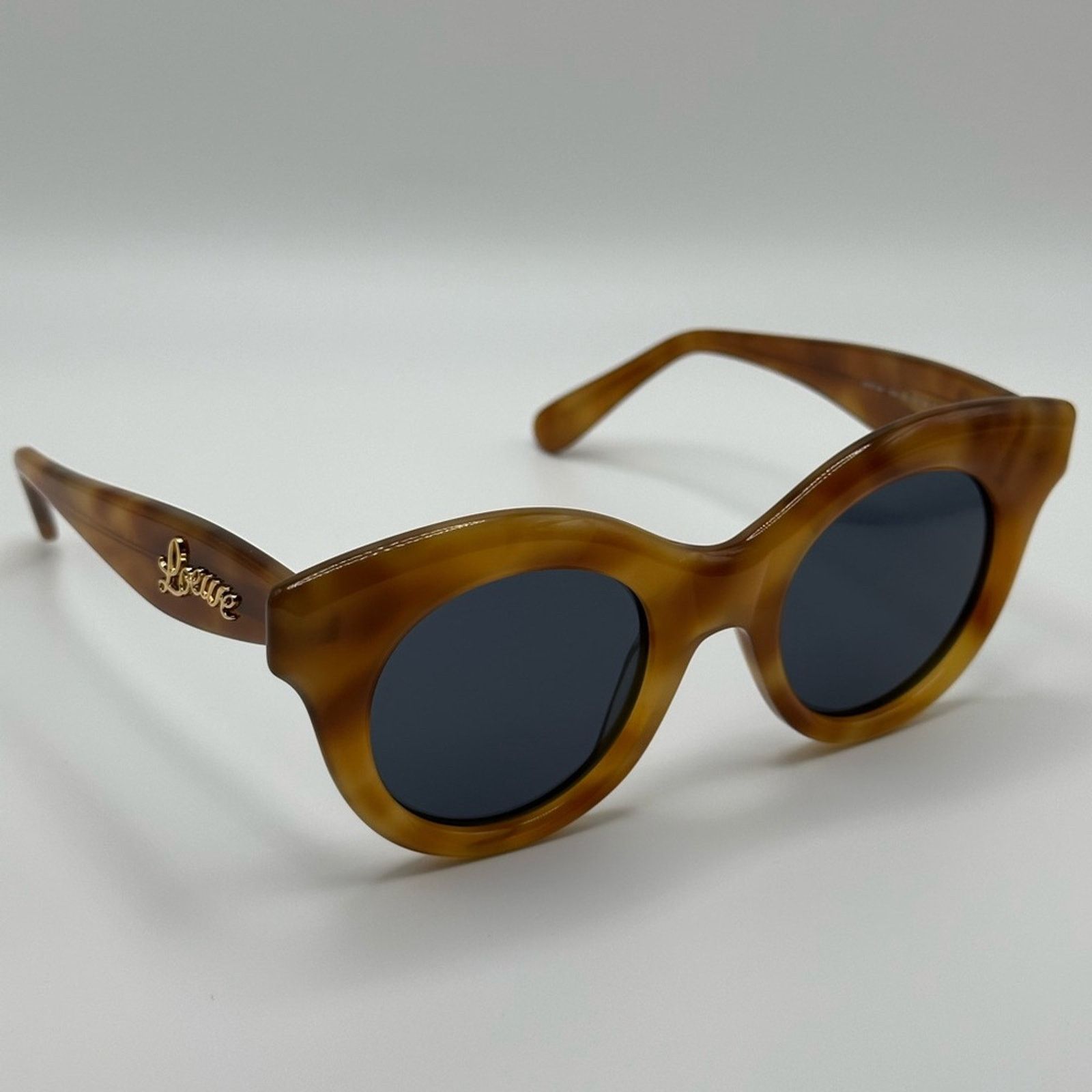 Loewe Loewe Curvy Sunglasses LW40126I 53V Havana Dark Blue Women Size ONE SIZE - 4 Thumbnail
