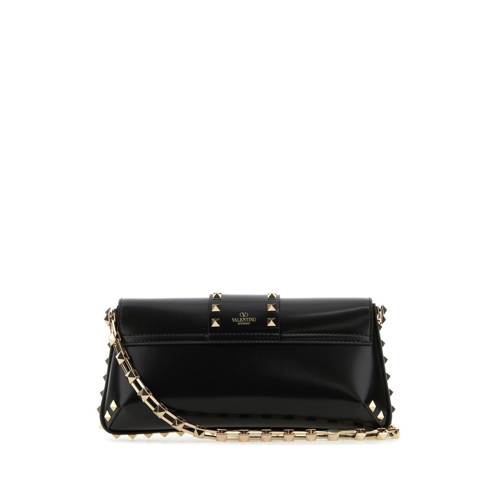 Valentino VALENTINO GARAVANI Rockstud Spike Black Smooth Leather Shoul Size ONE SIZE - 3 Thumbnail