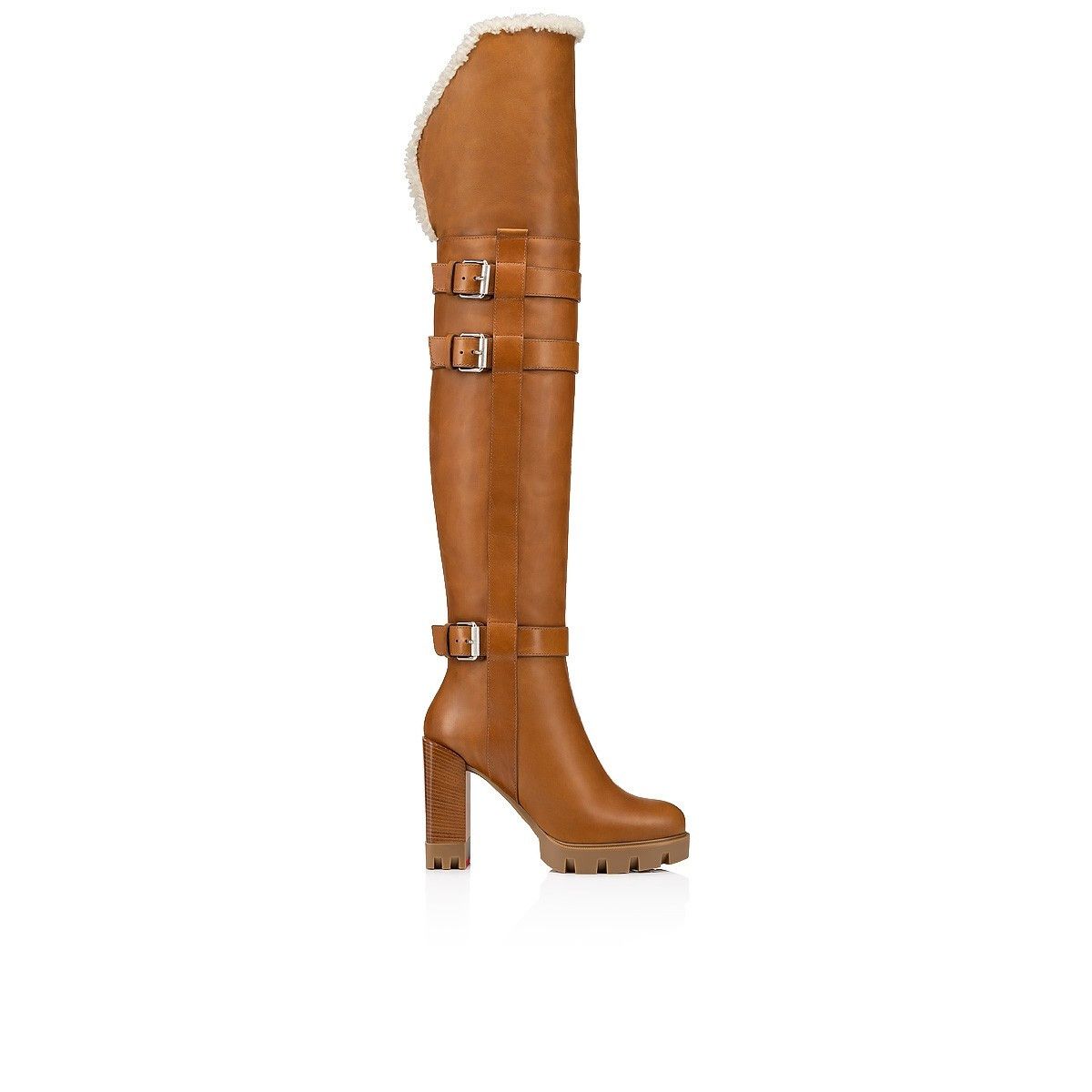 Christian Louboutin o1s1wg110325 Brodeback Lug Botta Alta in Brown Size US 9 / IT 39 - 2 Thumbnail