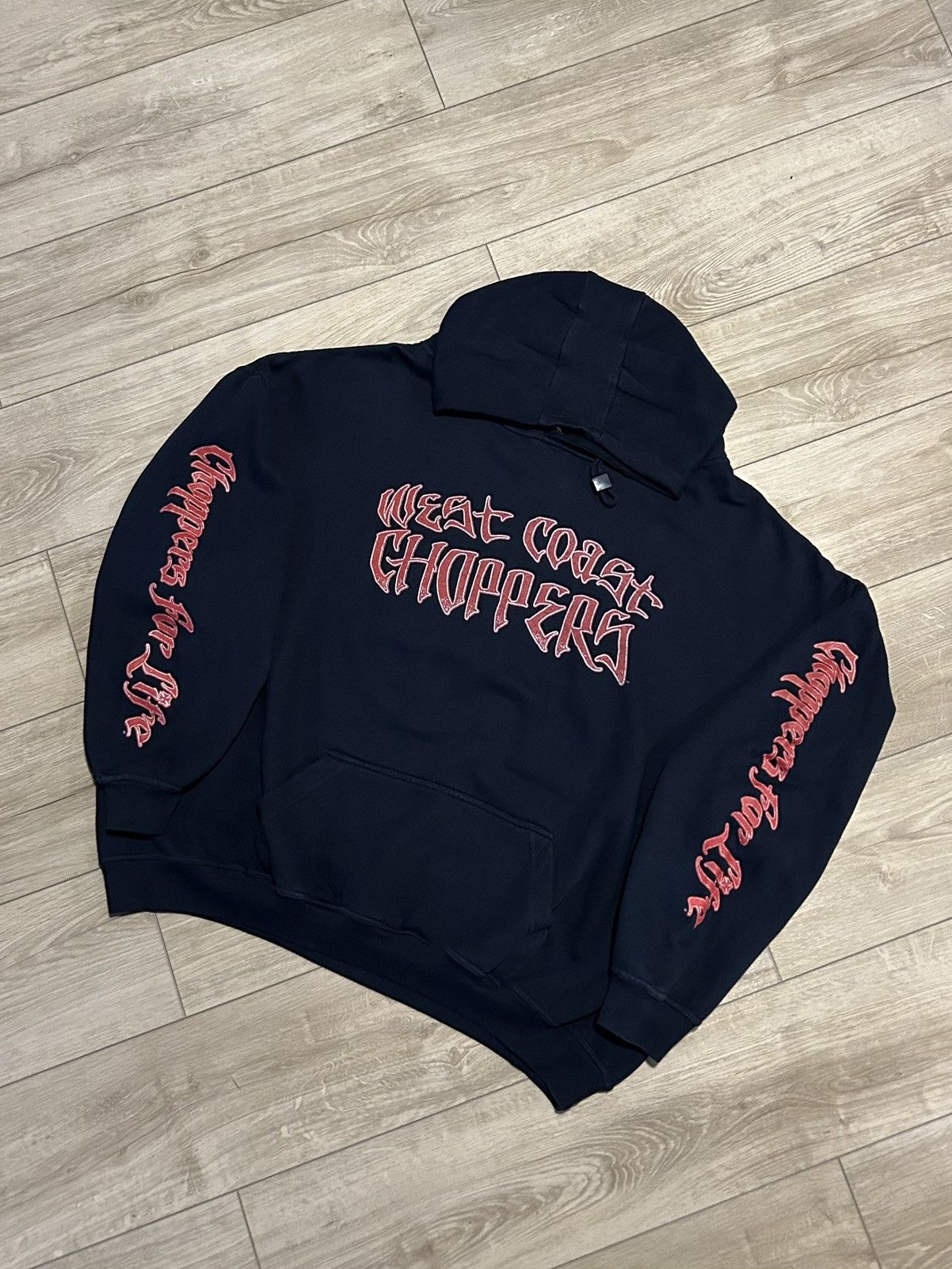 West Coast Choppers Red WCC Print Pullover Hoodie