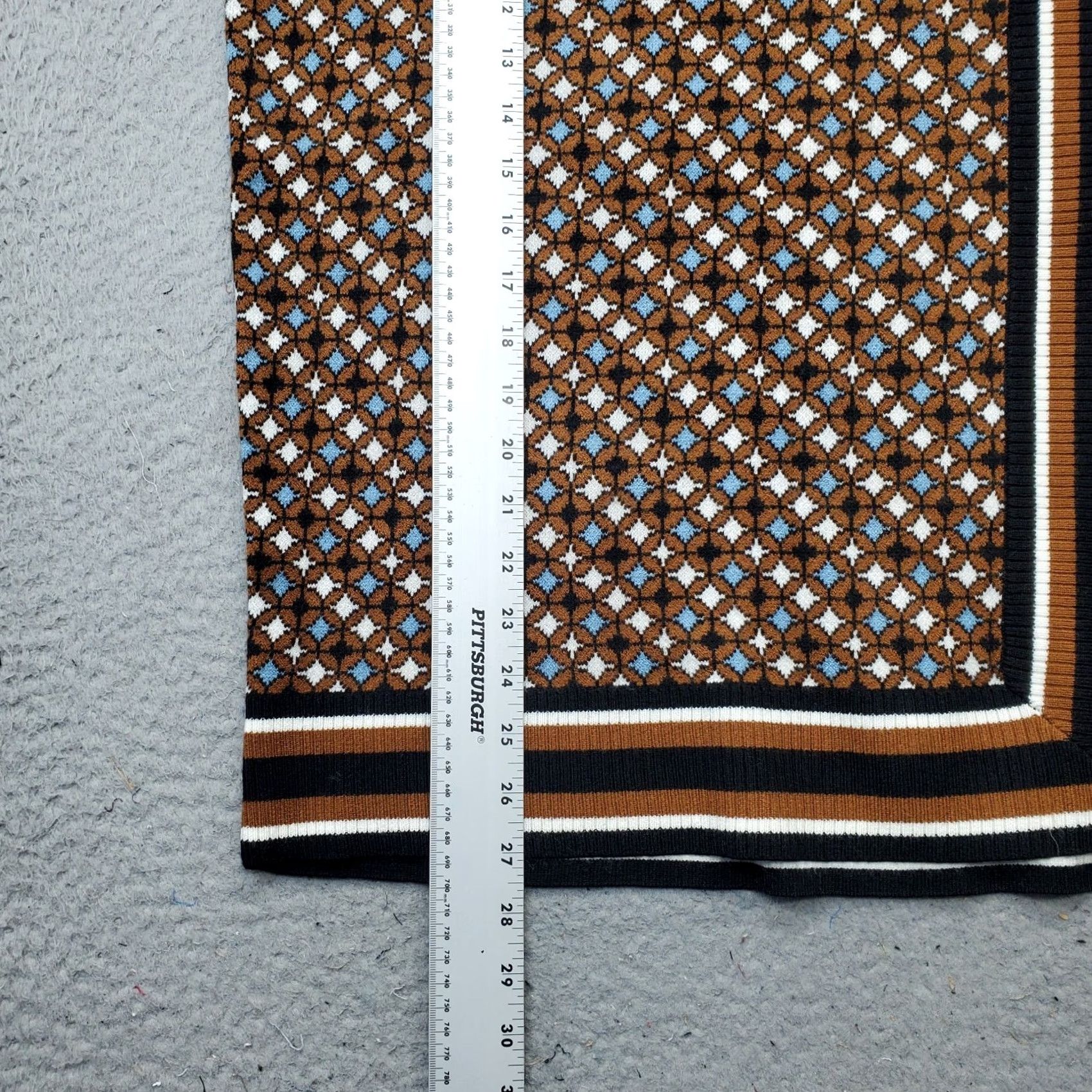 Nine West Nine West Skirt Womens Size L Multicolor Geometric Jacquard Knit Side Slit Pull On Midi Pencil Size 36" / US 14 / IT 50 - 3 Thumbnail