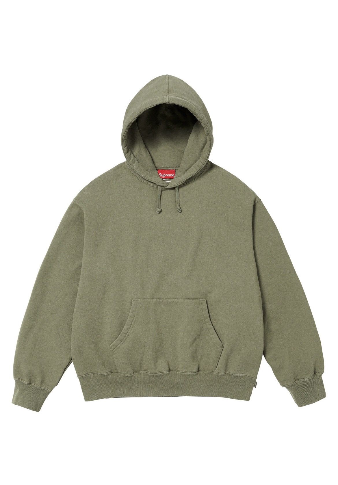 Supreme Supreme Satin Appliqué Hooded Sweatshirt Light Olive Green