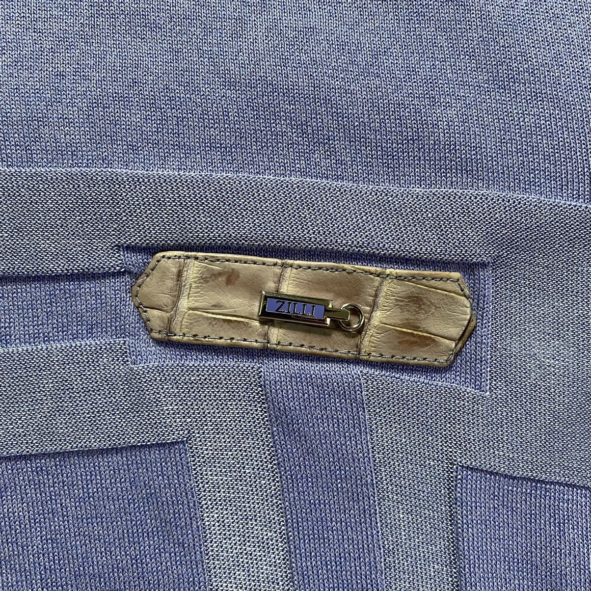 Zilli ZILLI VERY RARE SILK COTTON POLO WITH ALLIGATOR LEATHER Size US L / EU 52-54 / 3 - 4 Thumbnail