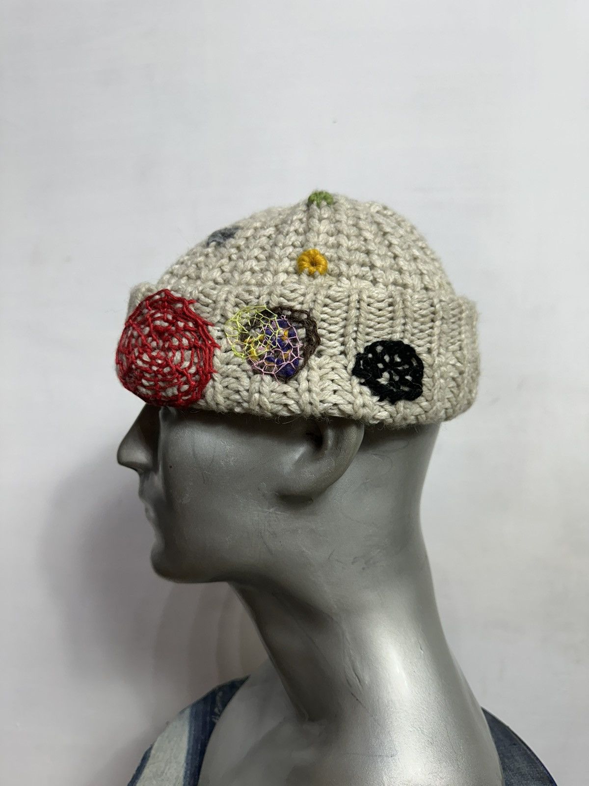 Handmade Custom Made Nice Design Art Knitted Spider Beanie Hats Size ONE SIZE - 1 Thumbnail