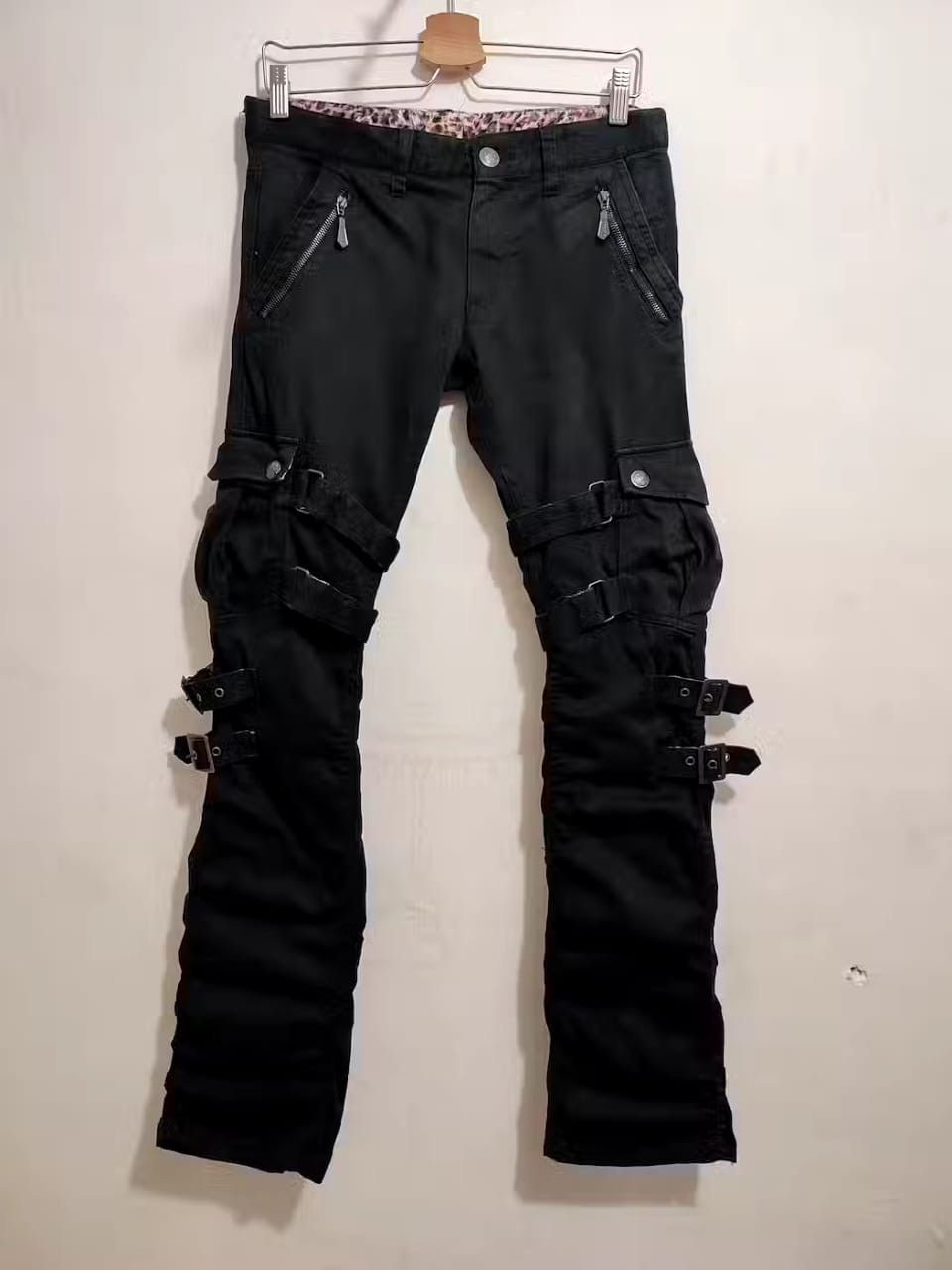 image of Bg Sho Punk Bondage Cargo Pants in Black, Men's (Size 29)