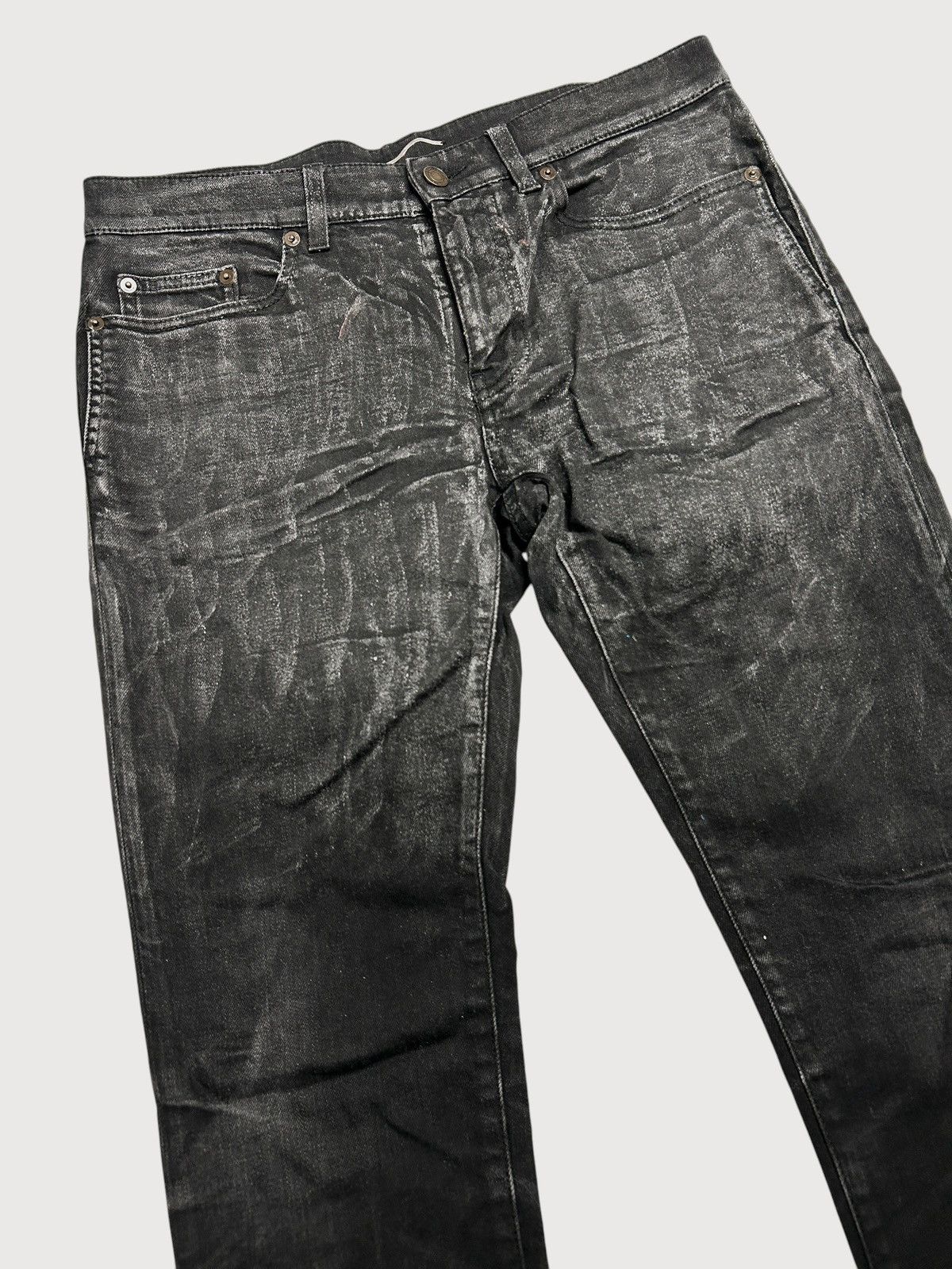 Saint Laurent Paris 2019 D02 Waxed Denim Size US 31 - 3 Thumbnail