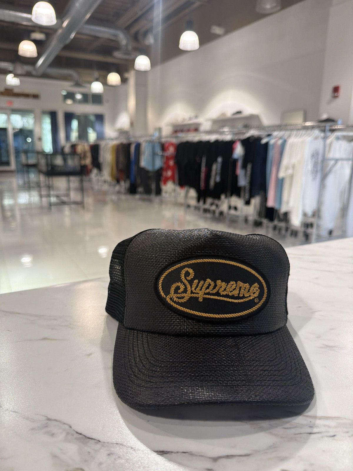 Supreme Supreme Raffia Black Trucker Size ONE SIZE - 1 Thumbnail