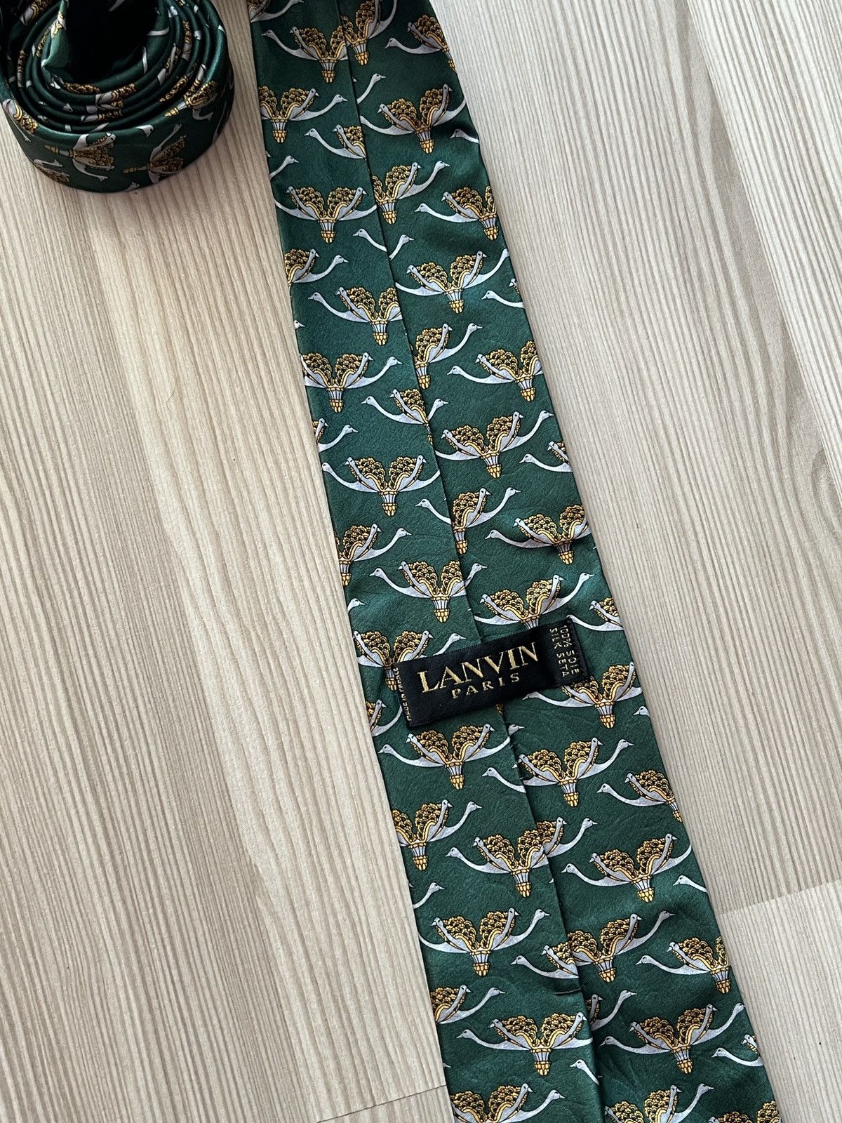 Lanvin Vintage Lanvin Silk Goose Tie Size ONE SIZE - 3 Thumbnail