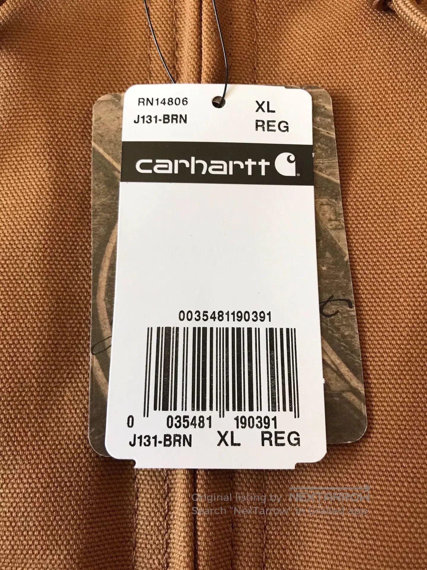 Carhartt Carhartt J131 Brown Hooded Jacket. Size US XL / EU 56 / 4 - 8 Thumbnail