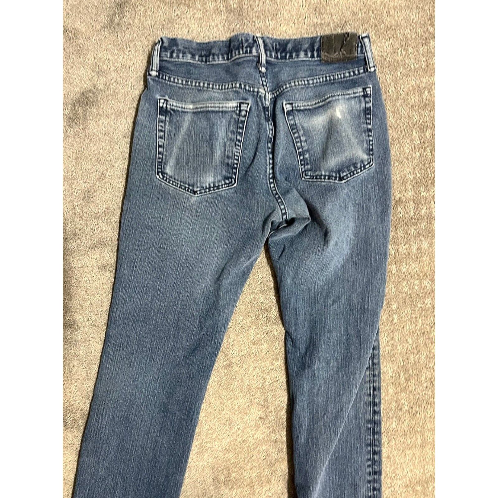 Gap Gap Slim Fit Jeans Men 30x30 Dark Wash Denim 5-Pocket Solid Straight 1969 For Good Distressed Blue Distressed Size US 30 / EU 46 - 2 Thumbnail