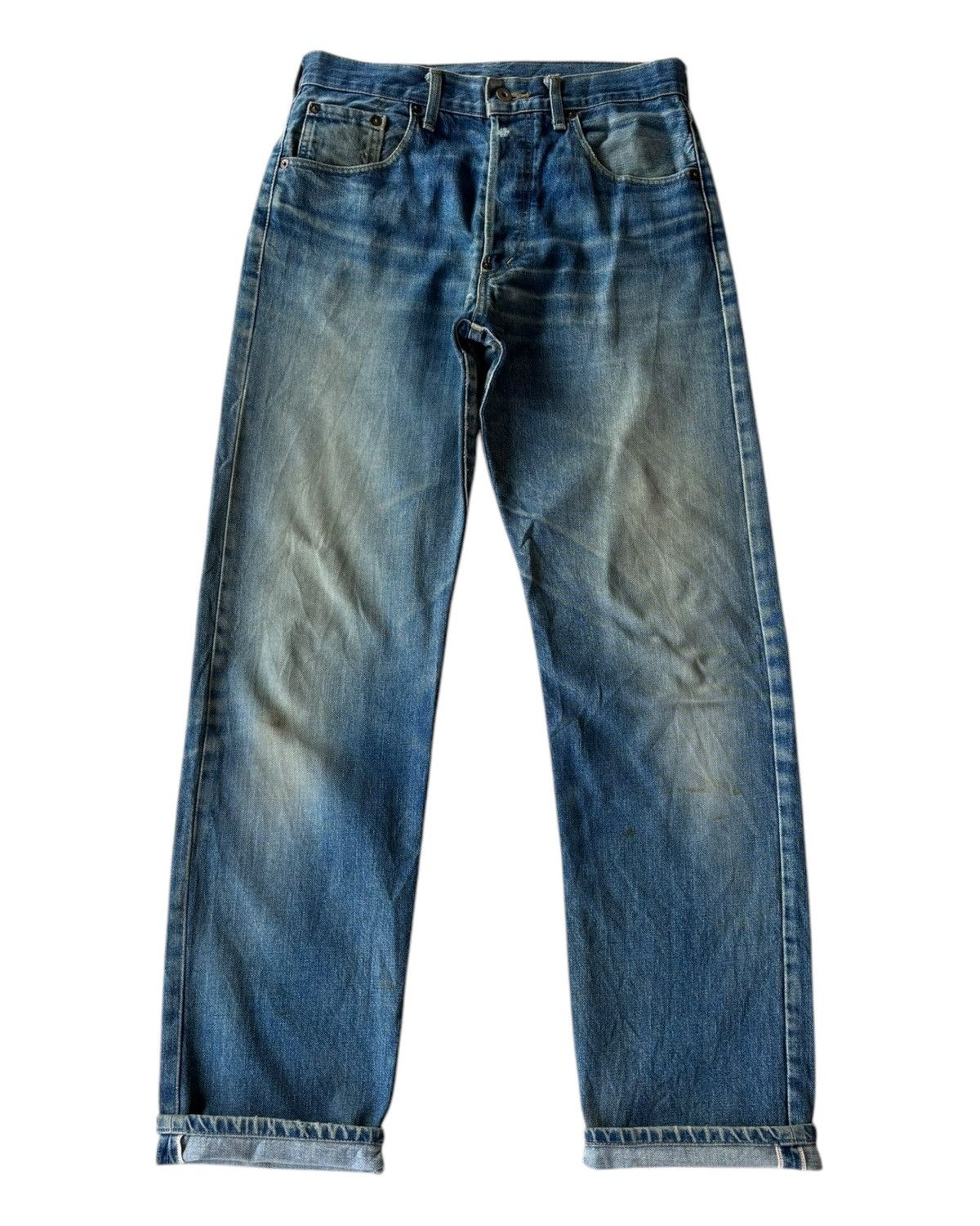 Levi's Vintage 90s Levi’s Big E Buckle Back Lot 701 Selvedge Jeans Size US 32 / EU 48 - 2 Thumbnail