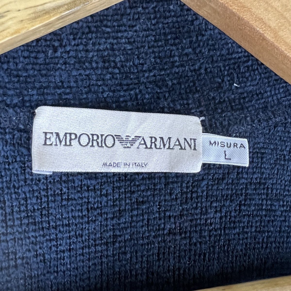 Emporio Armani 90s VINTAGE EMPORIO ARMANI ASYMETRICAL ZIPPER SWEATER JACKET Size US L / EU 52-54 / 3 - 12 Thumbnail