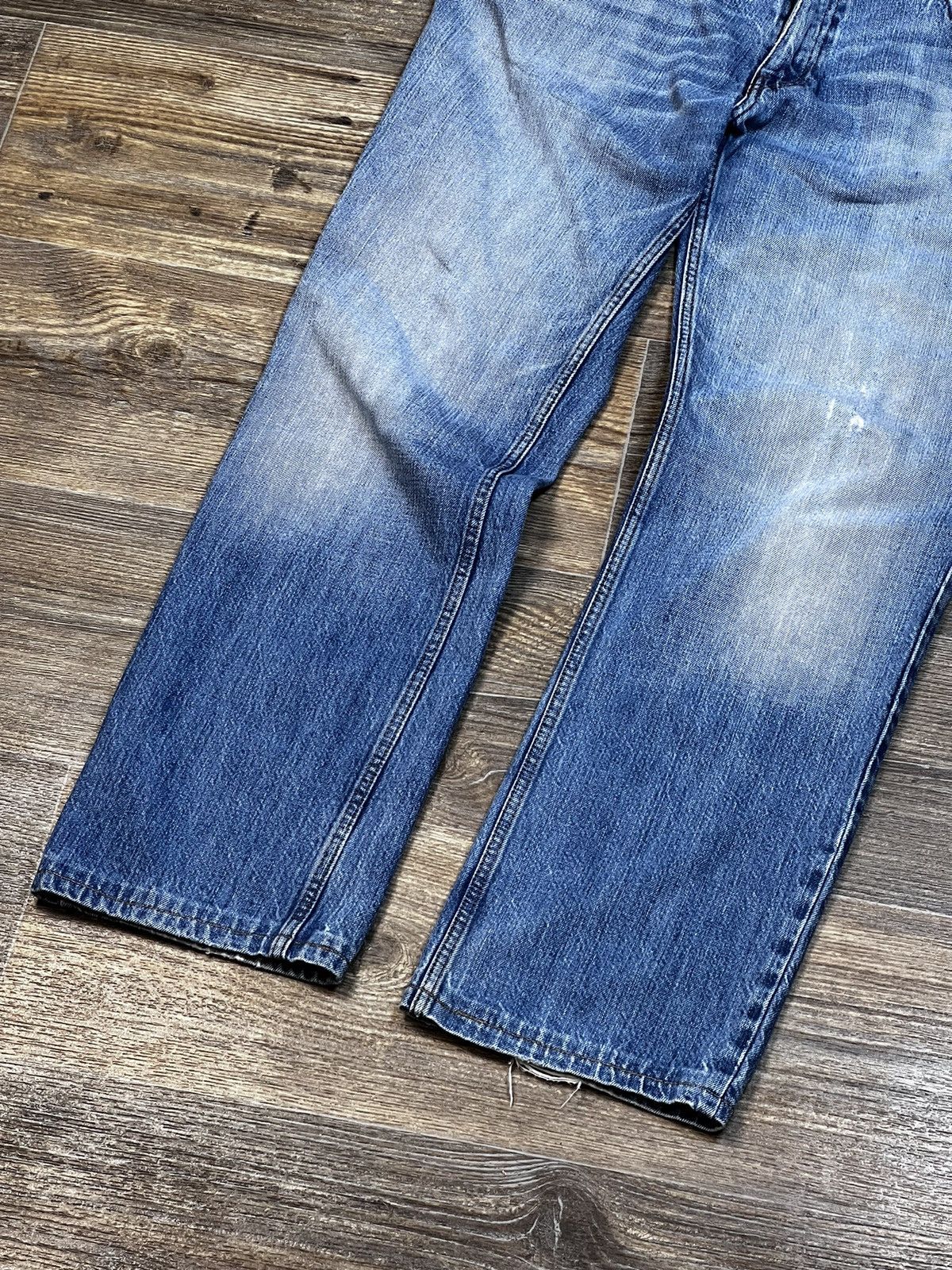 Gucci × Vintage Gucci Vintage Blue Washed Distressed Denim Pant Size US 34 / EU 50 - 3 Thumbnail