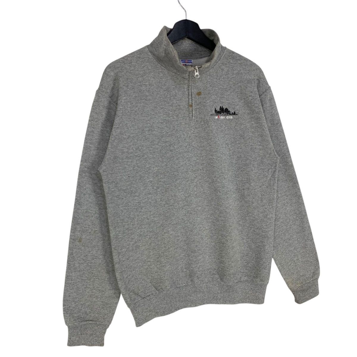 Malibu Sandals Vintage 90s Malibu Club Sweatshirt Pull Over Half Zipper Size US S / EU 44-46 / 1 - 2 Thumbnail