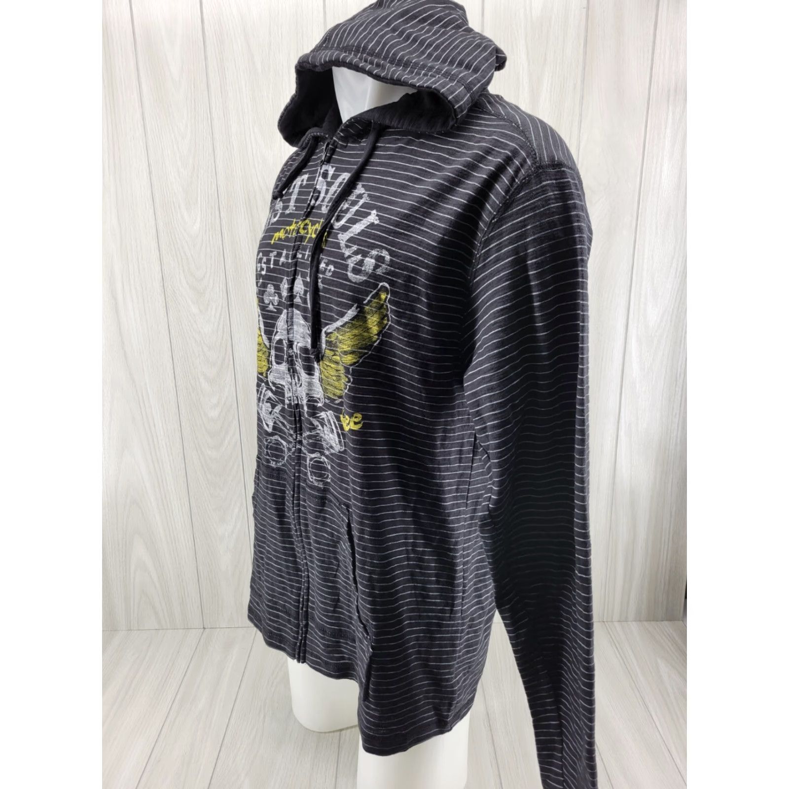 Vintage VINTAGE? No; Modern Culture Jacket XL Full Zip Men's Black Motorcycle Skull Lost Souls Shirt? Size US XL / EU 56 / 4 - 3 Thumbnail