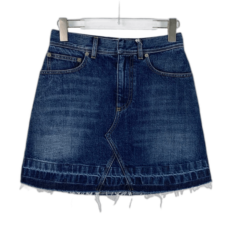 Blue Denim Casual Skirt by Christian Dior
