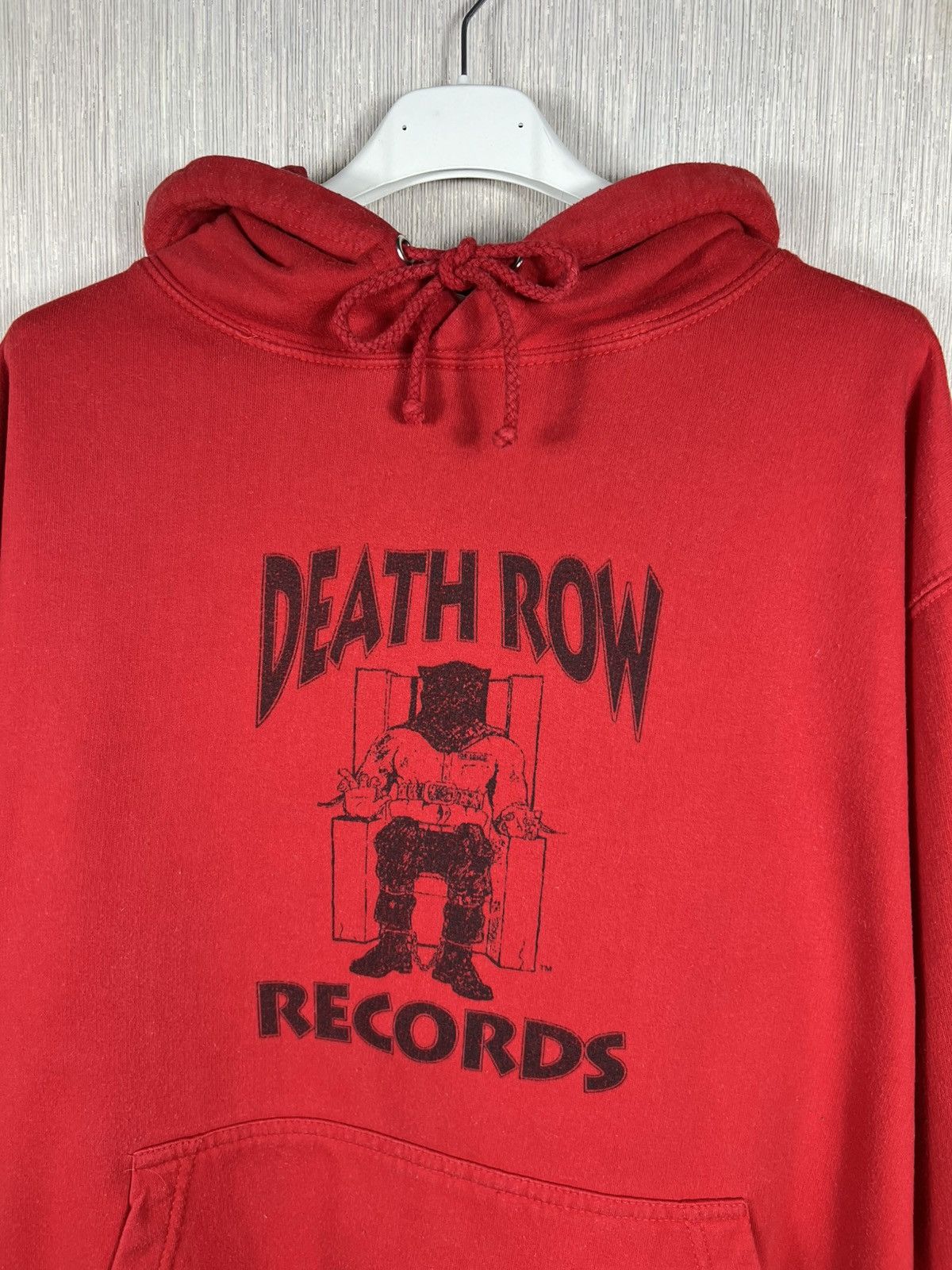 Death Row Records Vintage 90s Death Row records hoodie rock band chair red Size US M / EU 48-50 / 2 - 3 Thumbnail