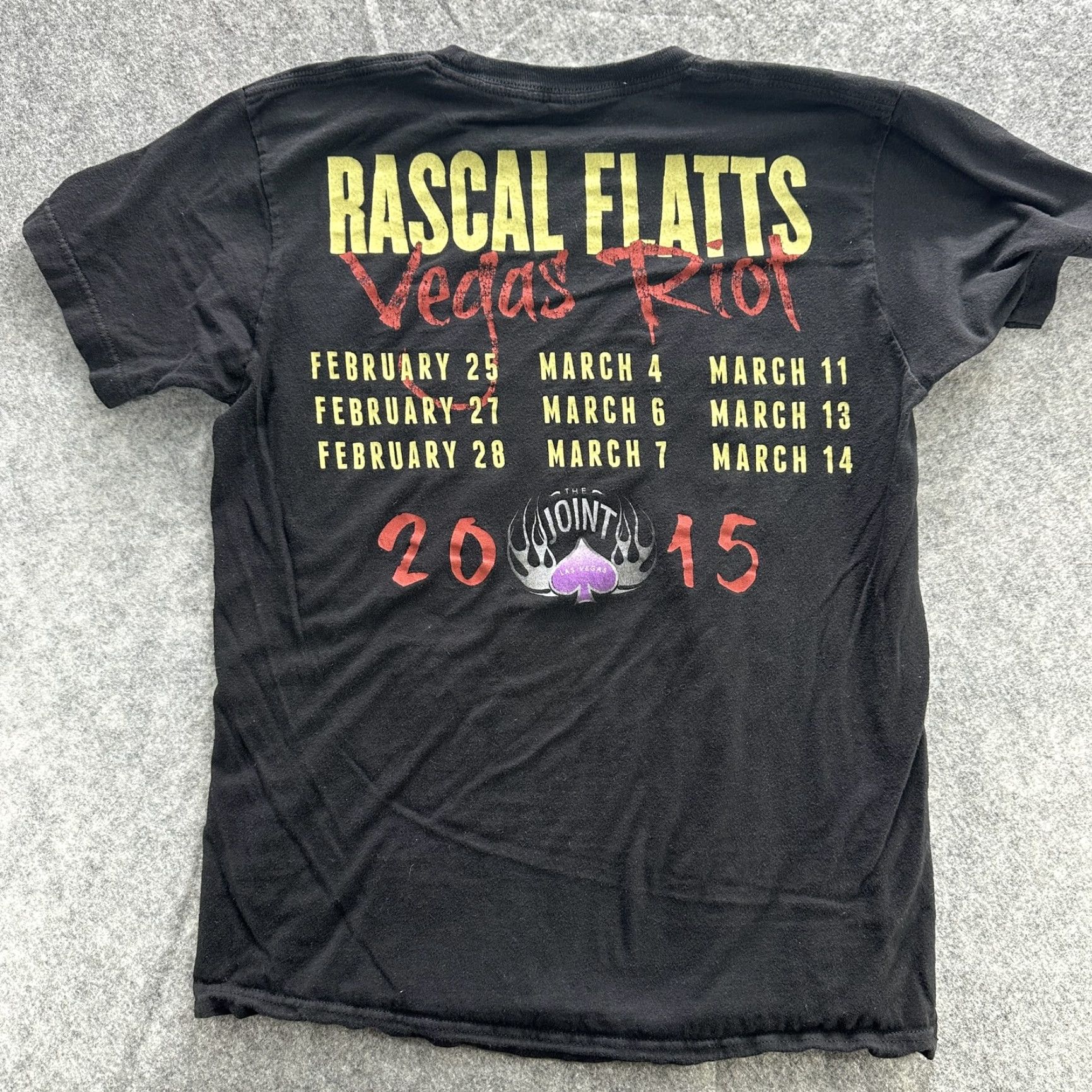 Vintage Rascal Flatts Shirt Mens Medium Black Vegas Riot 2015 Concert Tour Country Band Crew Neck Short Sleeve Graphic Print Back Dates Size US M / EU 48-50 / 2 - 5 Thumbnail