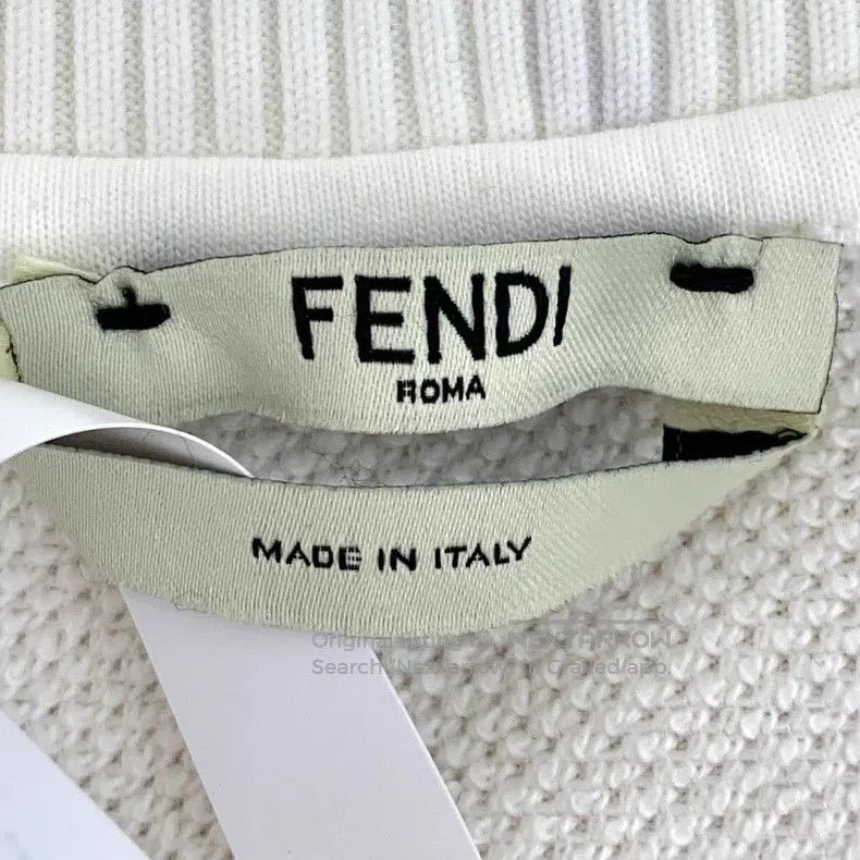 Fendi Fendi White Side Logo Letter Stripe Cotton Stand Collar Zi Size XS / US 0-2 / IT 36-38 - 7 Thumbnail