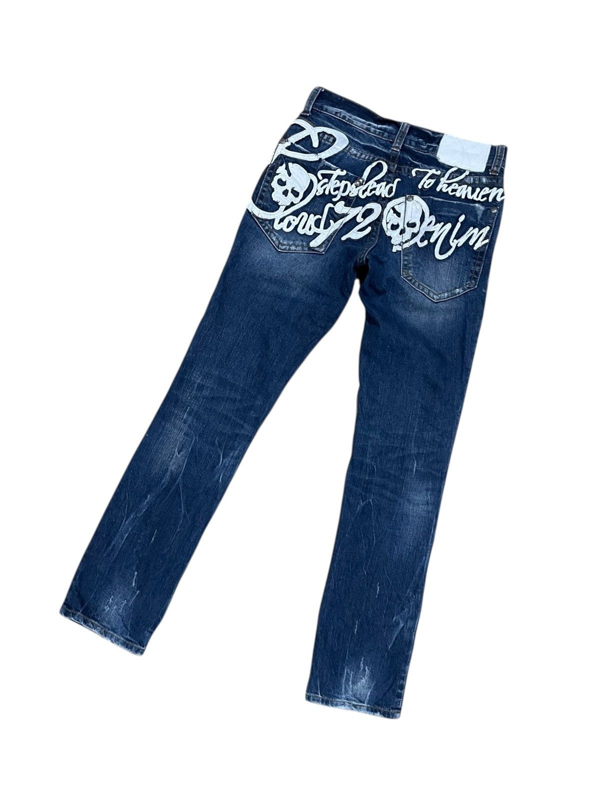 If Six Was Nine Stephead To Heaven Skull Cloud72 Jeans Size US 28 / EU 44 - 4 Thumbnail