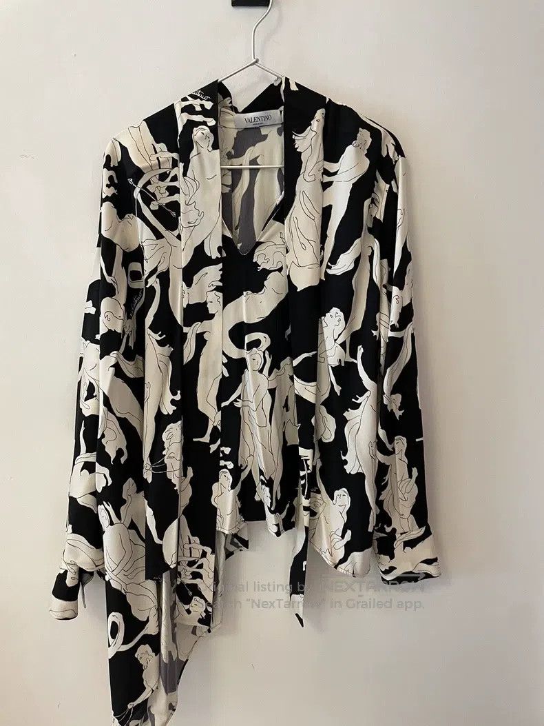 Valentino Valentino The main line mulberry silk show shirt Size XS / US 0-2 / IT 36-38 - 1 Thumbnail