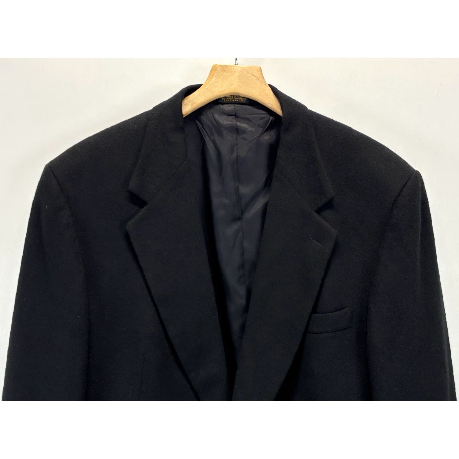 Vintage VINTAGE Rogers Scott Blazer Jacket 100% Cashmere Black Sz 46L Mens Long Two-Button Sport Coat Blazer Shirt? Size 46R - 2 Thumbnail