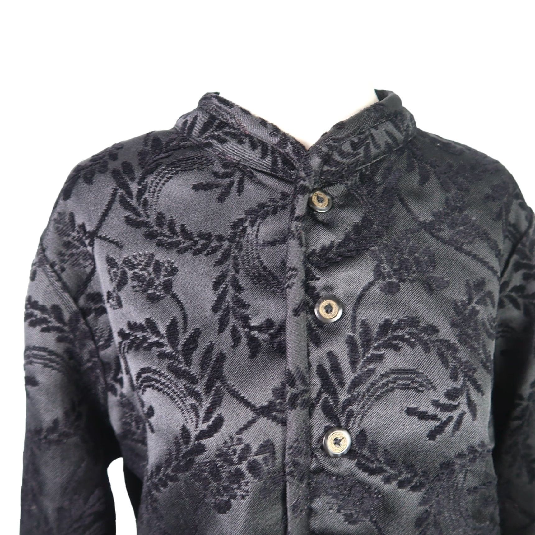 Vintage VINTAGE 90s black floral satin purple reversible jacket L Women Jacket Short Sleeve Button Fall Spring Casual Party/Cocktail 90s Womens Size L / US 10 / IT 46 - 2 Thumbnail