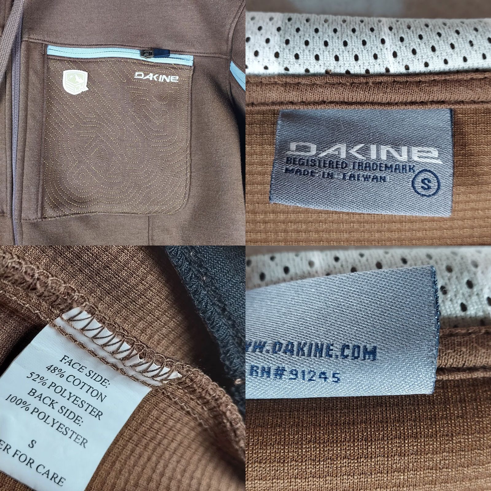 Dakine DAKINE Brown Full Zip Jacket Small Men Regular" Size US S / EU 44-46 / 1 - 8 Thumbnail