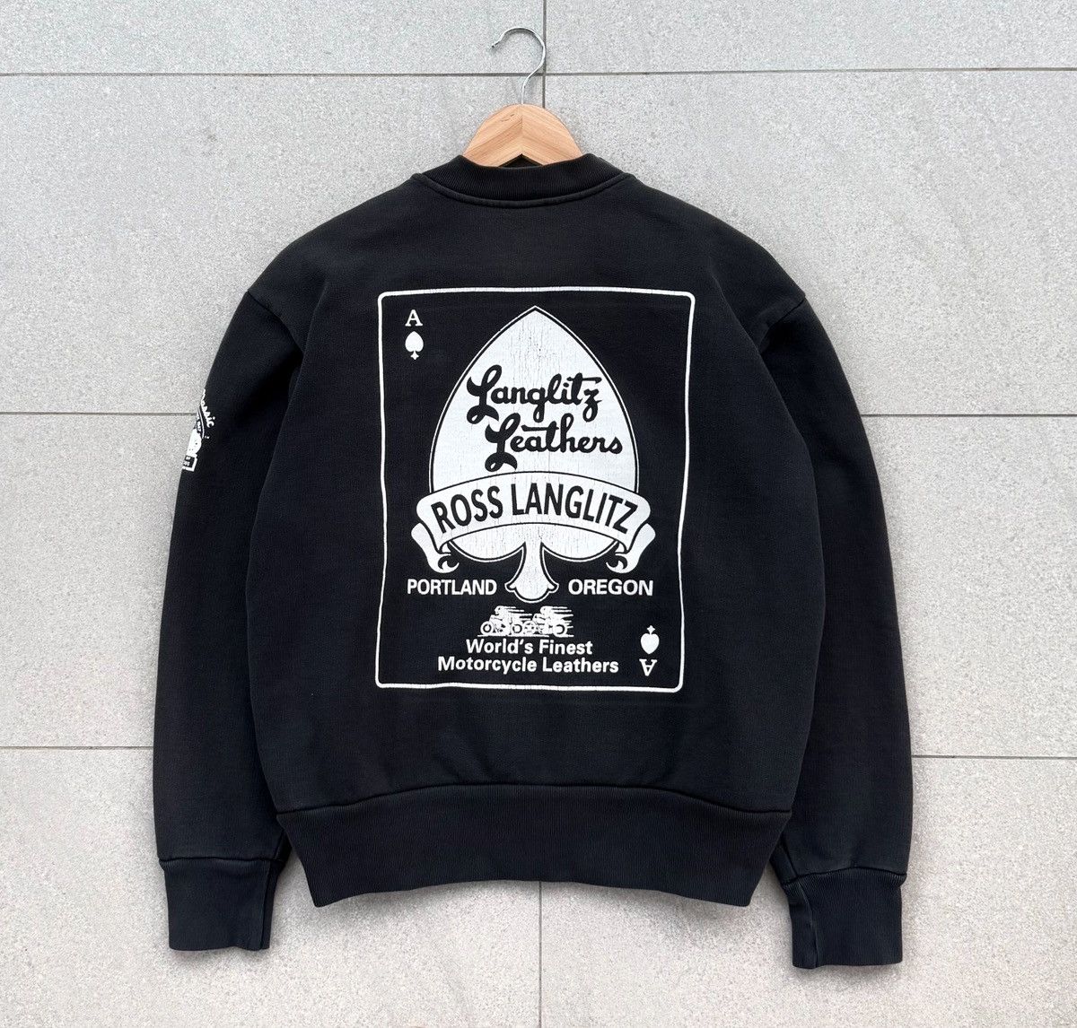 Vintage 🔥RARE🔥Vintage Langlitz Leathers Crewneck Zipper Jacket Size US M / EU 48-50 / 2 - 1 Thumbnail