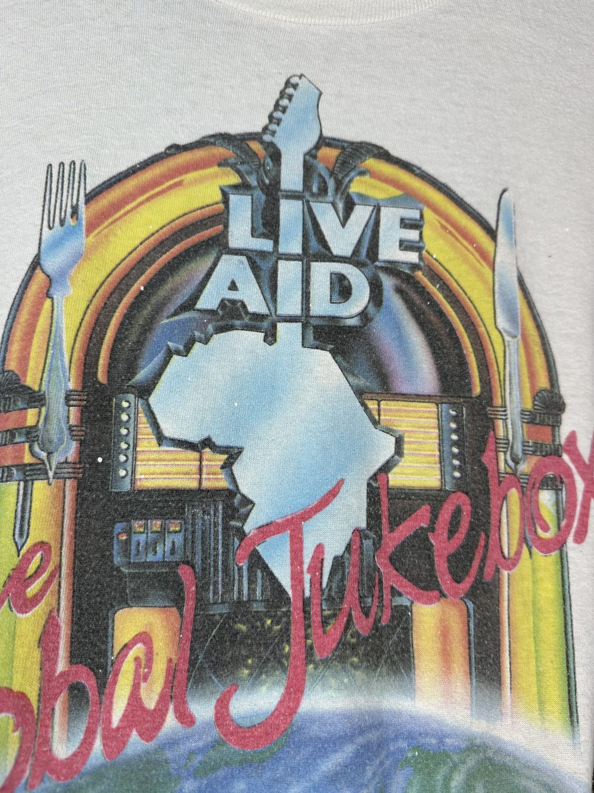 Other Live Aid 1985 The Global Jukebox T Shirt Vintage Concert L Size US L / EU 52-54 / 3 - 6 Thumbnail