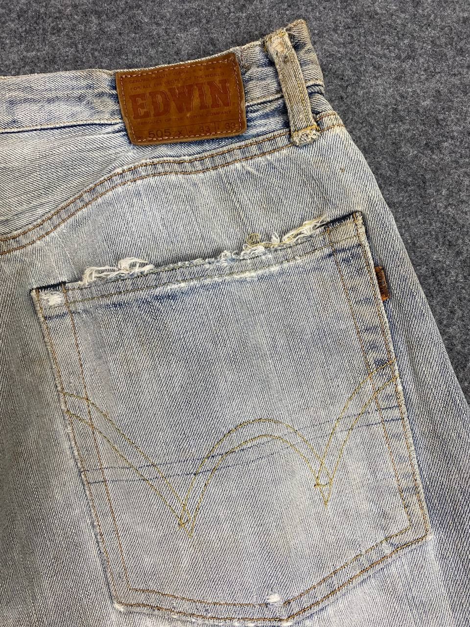 Edwin vintage edwin 505zx selvedge distressed denim Size US 34 / EU 50 - 5 Thumbnail