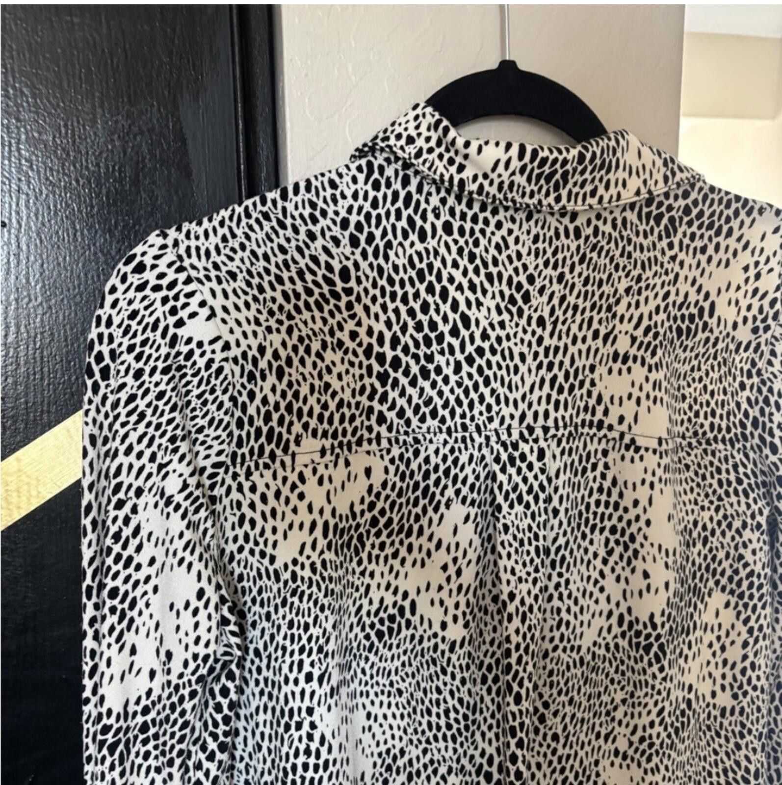 Other (Adrianna Papell) Monochrome Patterned Blouse Size M / US 6-8 / IT 42-44 - 6 Thumbnail