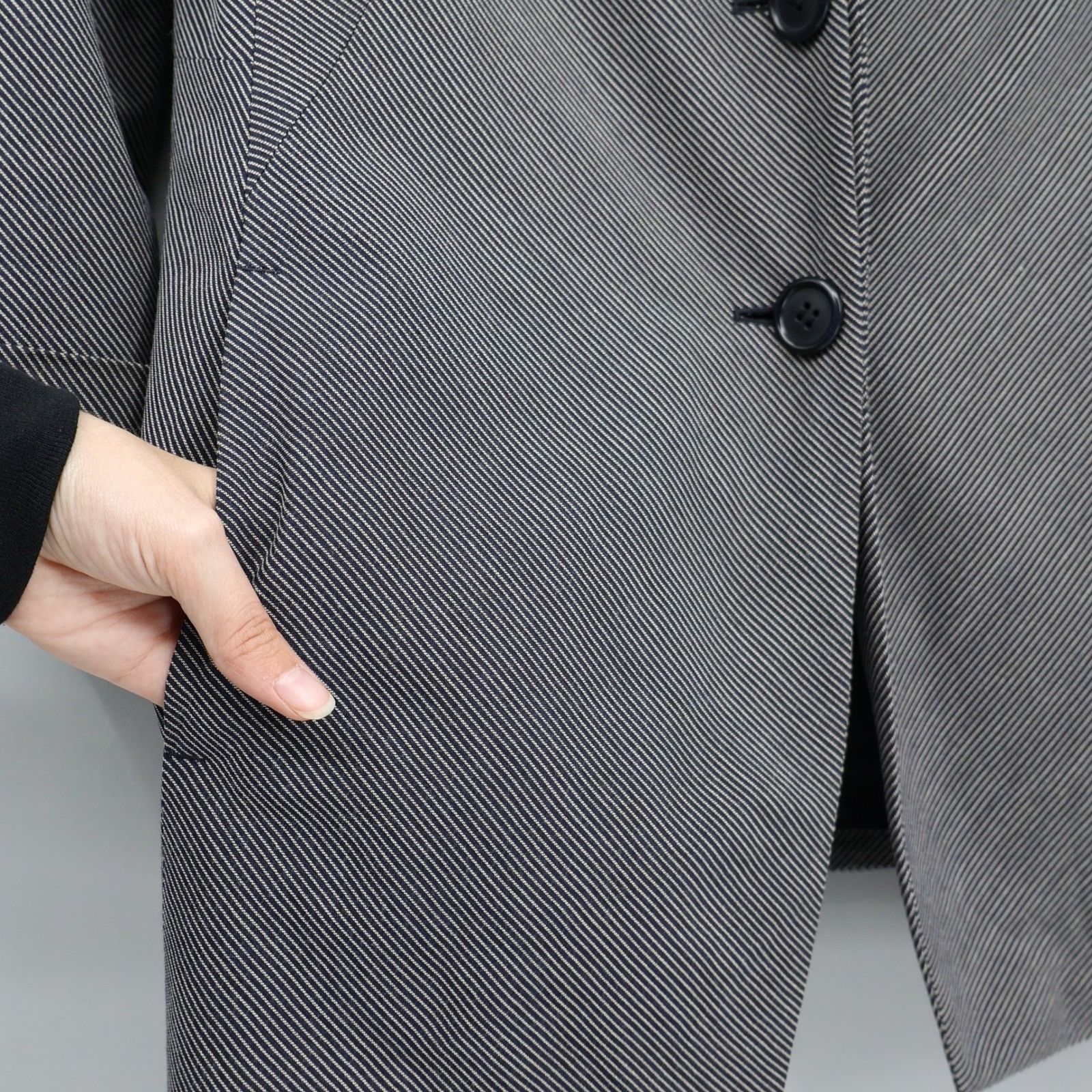 Dirk Bikkembergs Dirk Bikkembergs Herringbone Blazer Mens 46 Gray Academia Size 46R - 10 Thumbnail
