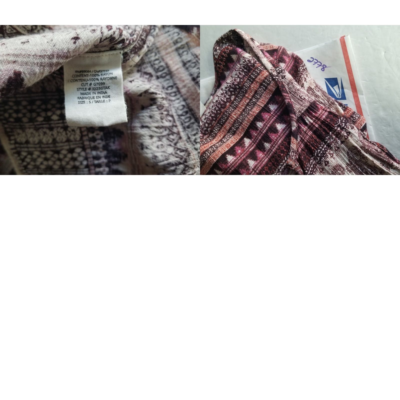 Billabong Billabong Tunic Top Womens Small Long Sleeve Scoop Neck Tassels Boho Beach Surf Geometric Print Multicolor Rayon Knit Blouse Relaxed Regular Size S Size S / US 4 / IT 40 - 9 Thumbnail