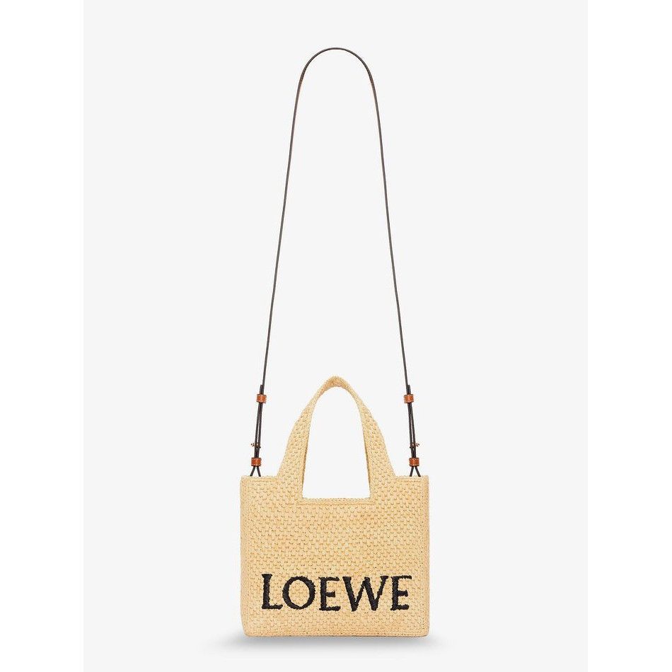 Loewe LOEWE Font Small $1500 Natural Raffia Tote Bag New & Authent Size ONE SIZE - 3 Thumbnail