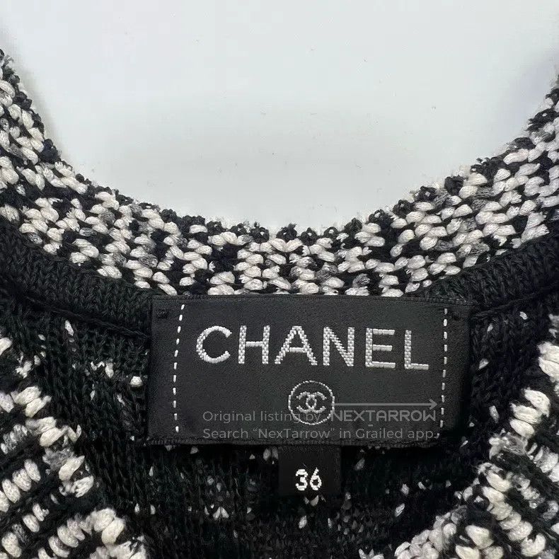 Chanel Chanel Bat sleeve design double C braided short sleeves Size XS / US 0-2 / IT 36-38 - 3 Thumbnail