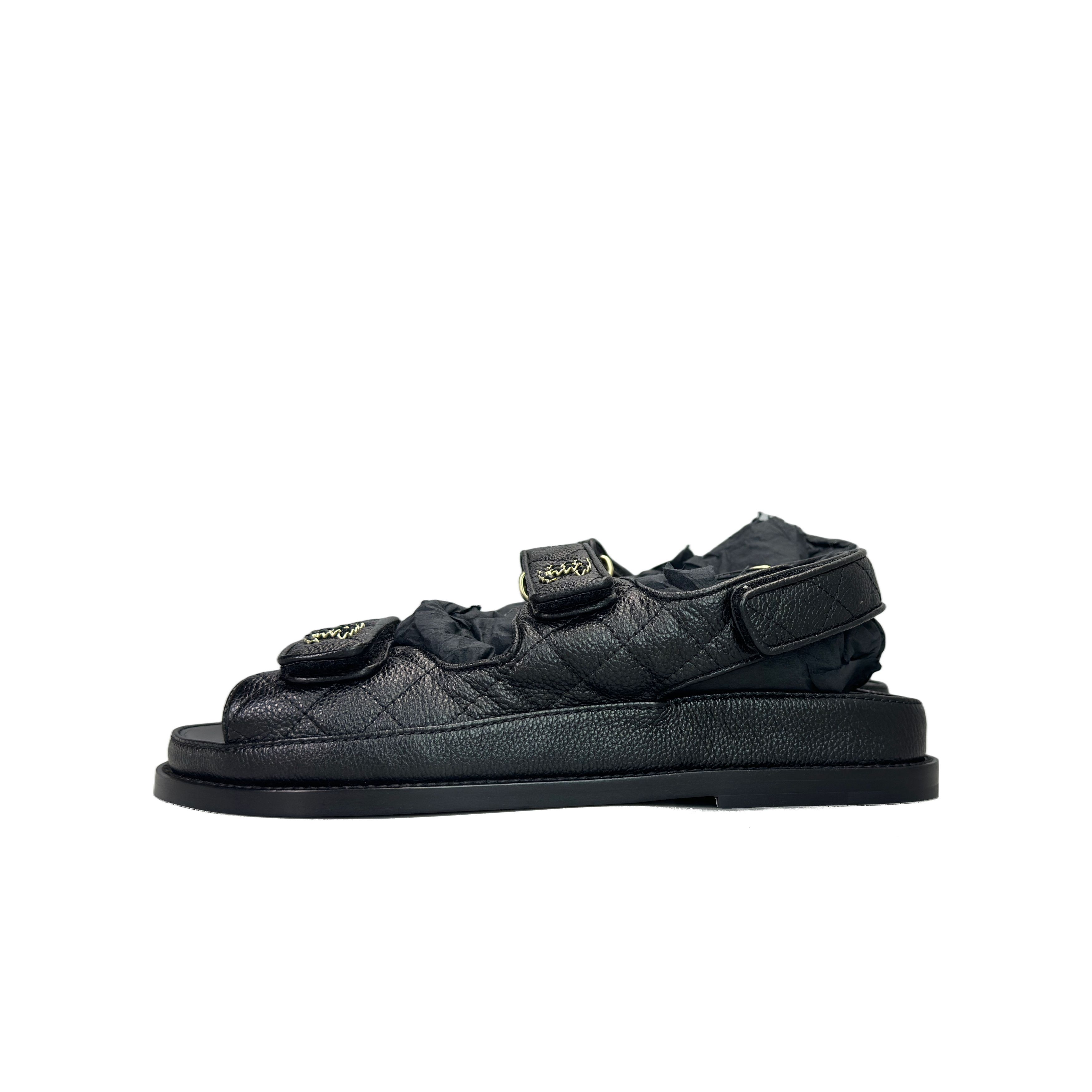 Chanel Chanel Quilted Leather Sandals Size 38 Size US 8 / IT 38 - 1 Thumbnail