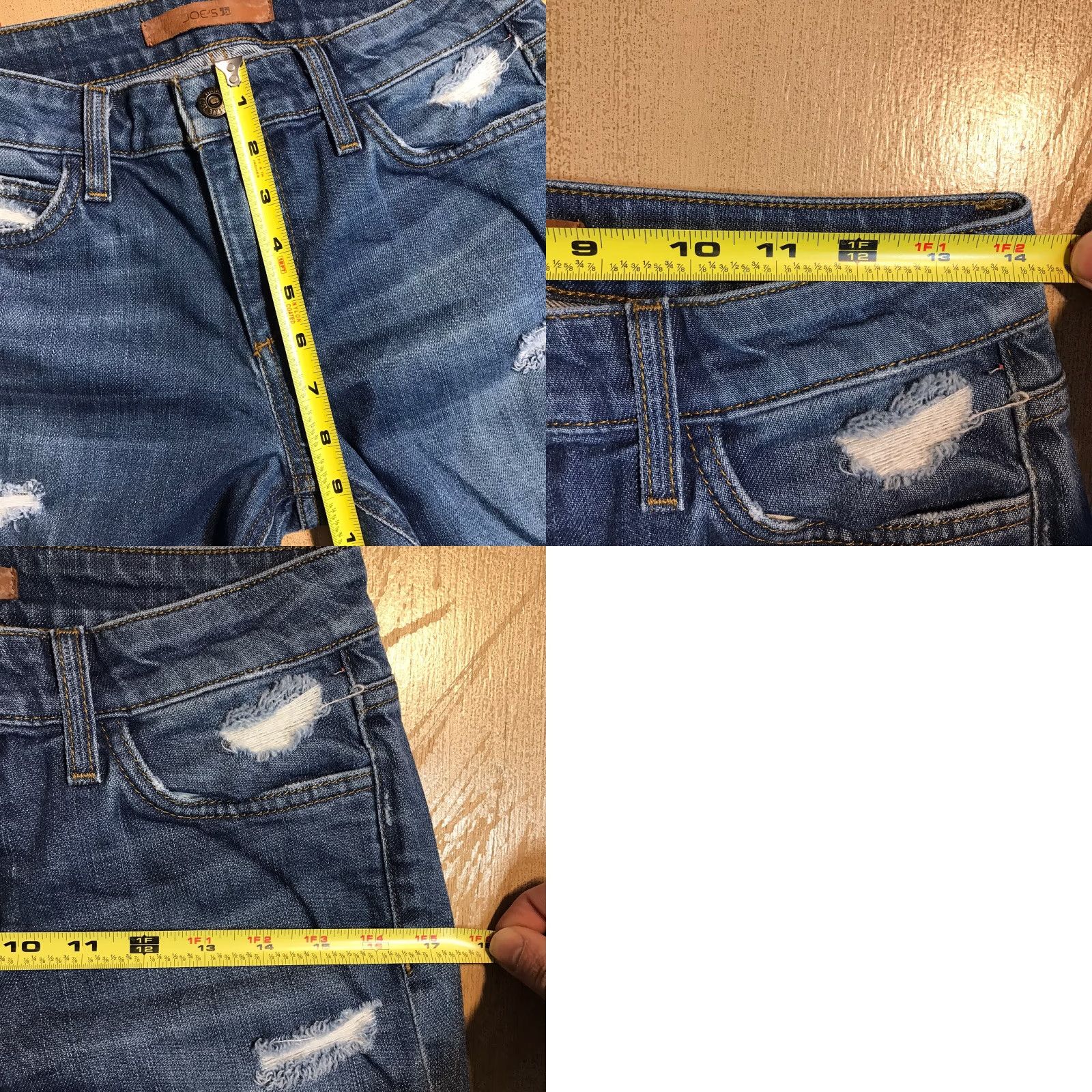Vintage VINTAGE? (No) - Joe's Jeans Sloane The Skinny Denim Distressed Blue 26x32 Inseam Womens Jeans 5-Pocket Zip Size 26" / US 2 / IT 38 - 9 Thumbnail