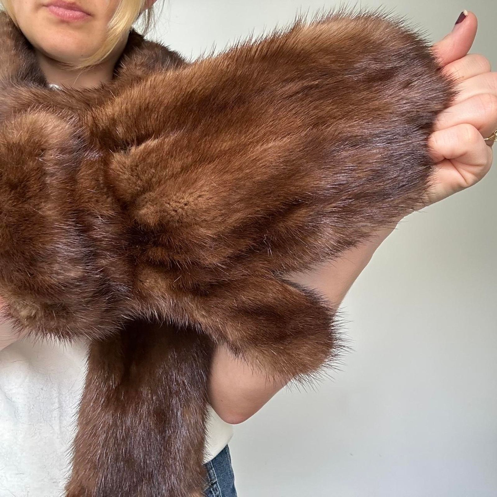 Other Vintage Genuine Fur Scarf and Mittens (one size) Size ONE SIZE - 3 Thumbnail