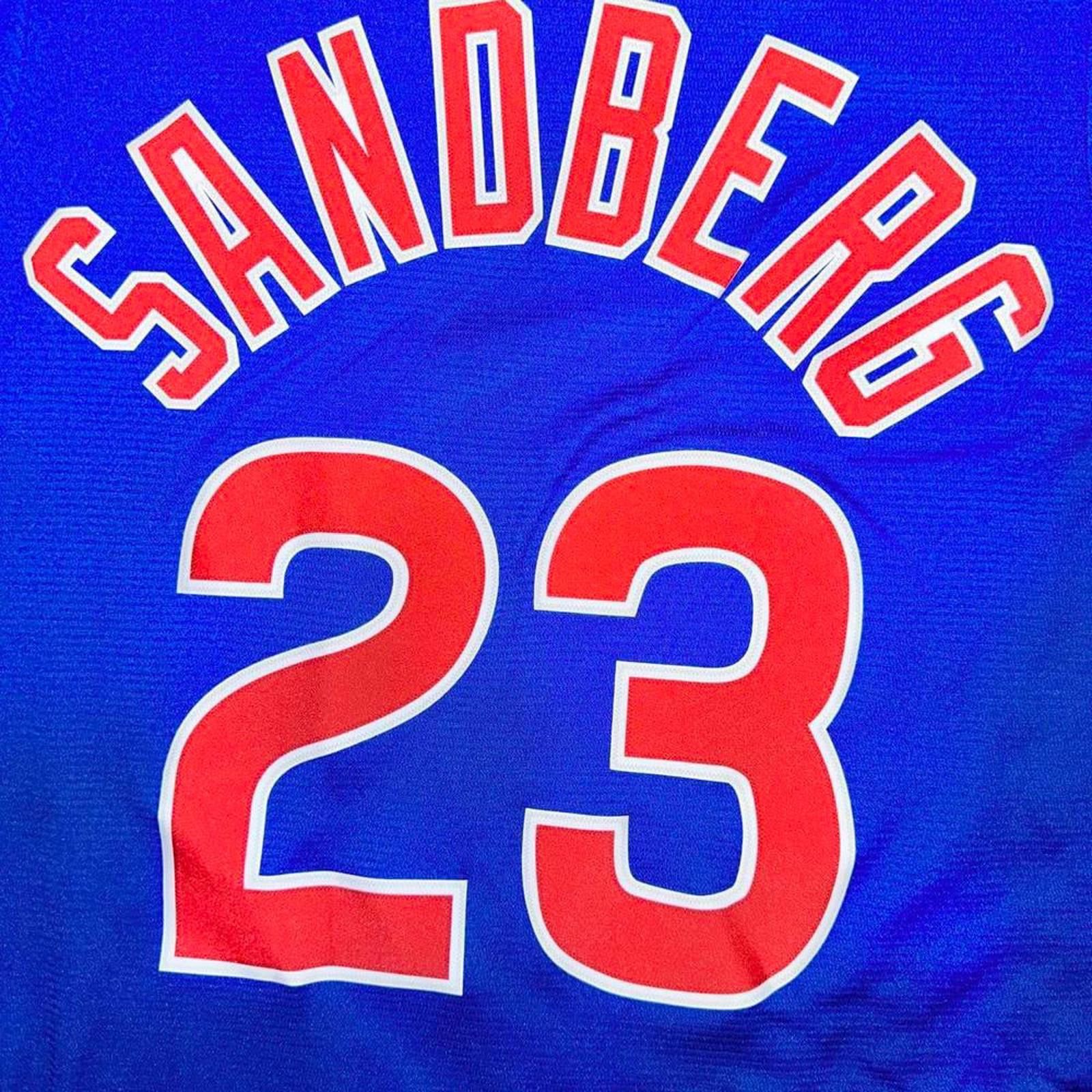 Nike Men's Cubs Ryne Sandberg Nike Royal Road Cooperstown Collection Player Jersey Size US M / EU 48-50 / 2 - 7 Thumbnail