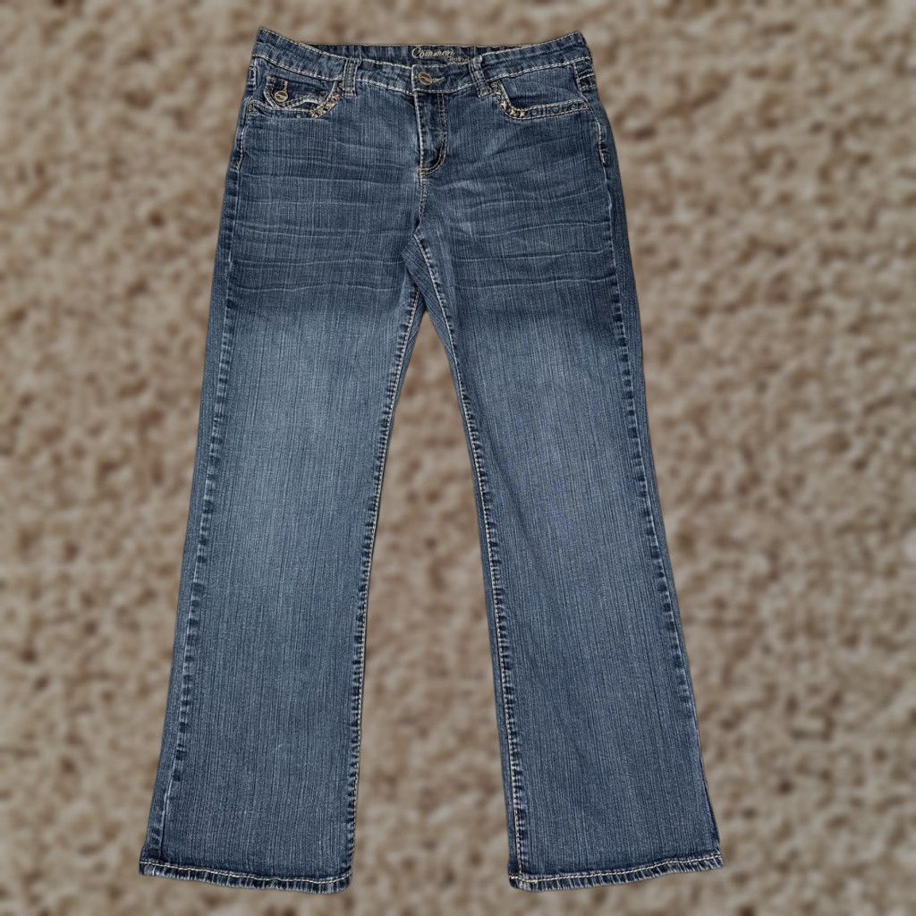 Denime Common Genes Jeans Womens 10P Blue Mid Rise Straight Leg Stretch Denim Casual Size 32" / US 10 / IT 46 - 1 Thumbnail