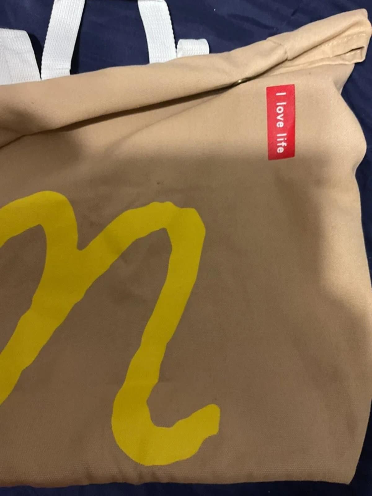 RAGEBLUE Rare collectible! Tan McDonald’s I Love LIFE Canvas roll top Size ONE SIZE - 2 Thumbnail
