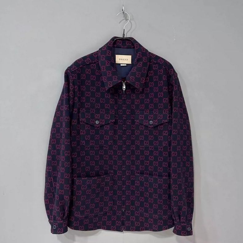 Gucci Gucci Red and Blue Patterned Coat- DMC Size US L / EU 52-54 / 3 - 1 Thumbnail