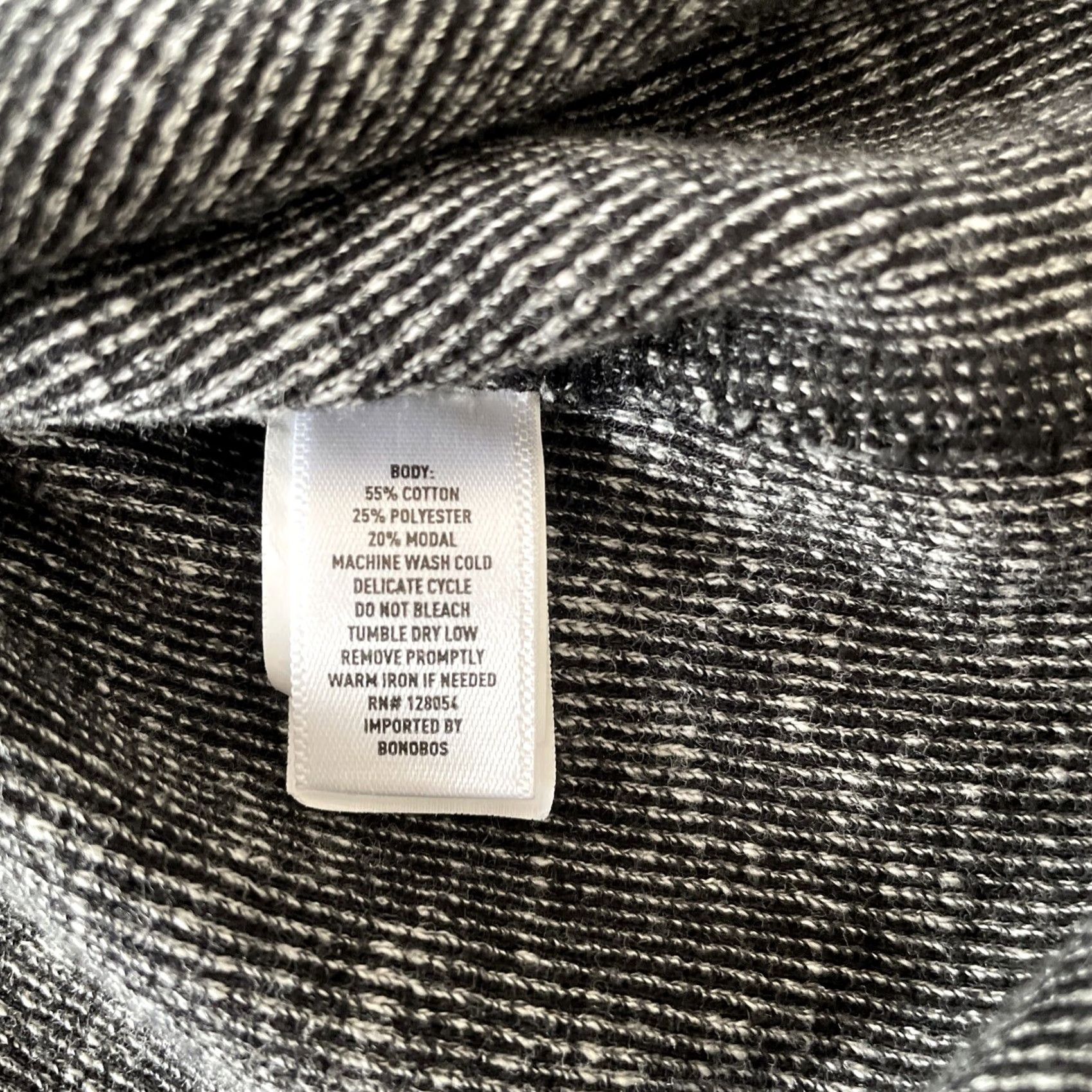 Bonobos Bonobos Herringbone Shirt Mens XL Slim Fit Thick Knit Longsleeve Button Up Black Size US XL / EU 56 / 4 - 6 Thumbnail
