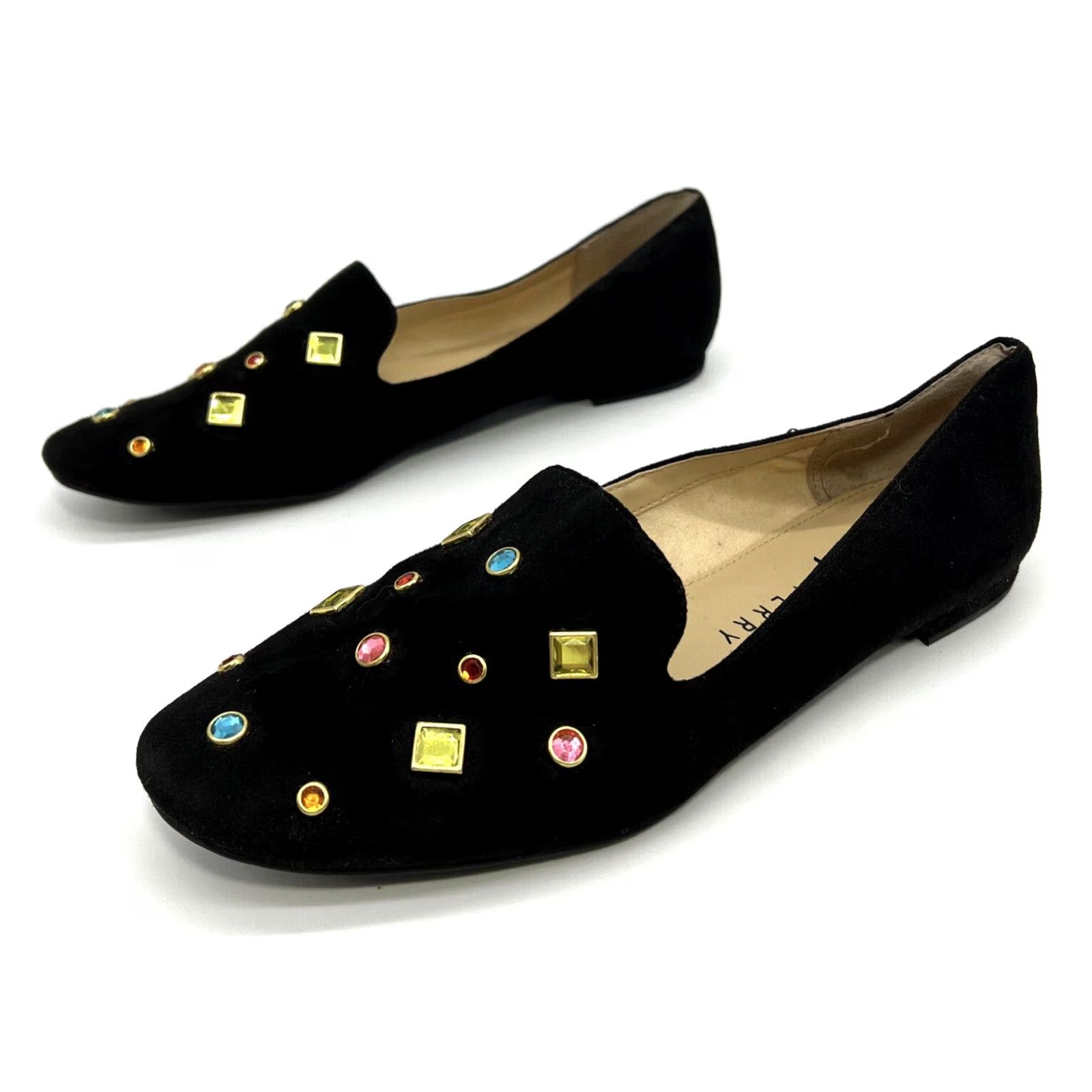 Vintage Katy Perry Womens Loafer Slip On Flat Black 8 Jewel Embellished The Turner Fabric Womens Shoes Size US 8 / IT 38 - 2 Thumbnail