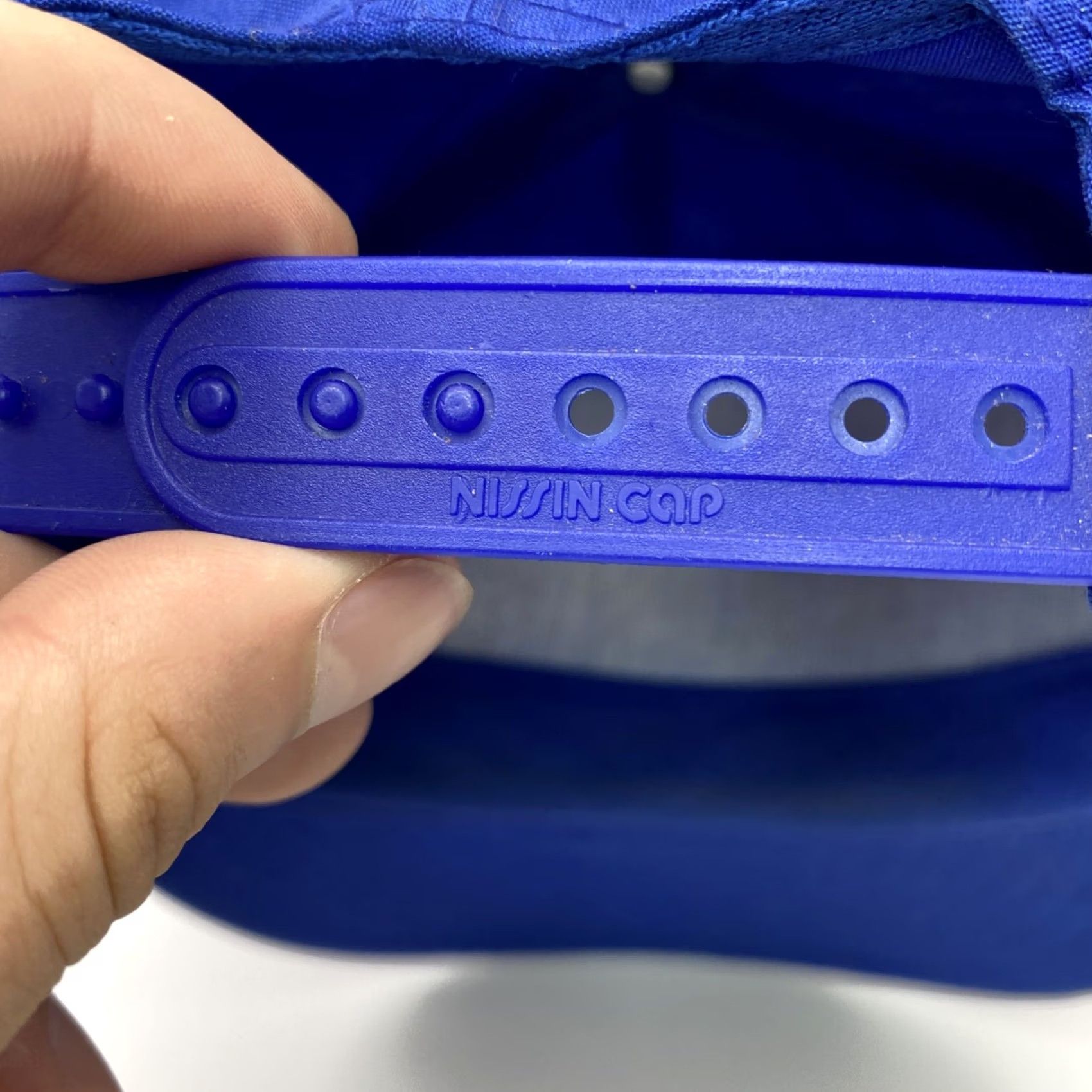 Vintage VINTAGE Crown Blue Mesh Snapback Trucker Cap Hat Adjustable 1980s NISSIN LOOK VTG RETRO Flat Brim/Blue Rope Girls Men’s Size ONE SIZE - 5 Thumbnail