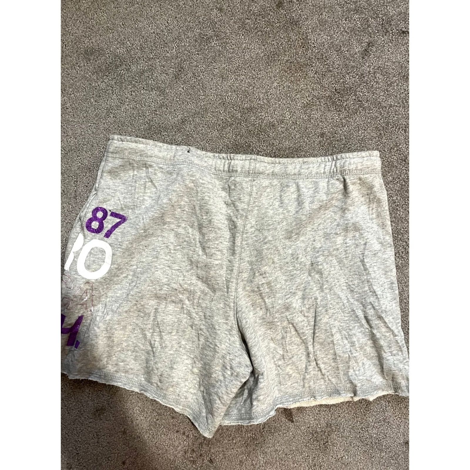 Aeropostale Aeropostale Womens Shorty Athletic Shorts Size M Gray Cotton Drawstring Everyday Workout Shorts Size 32" / US 10 / IT 46 - 2 Thumbnail