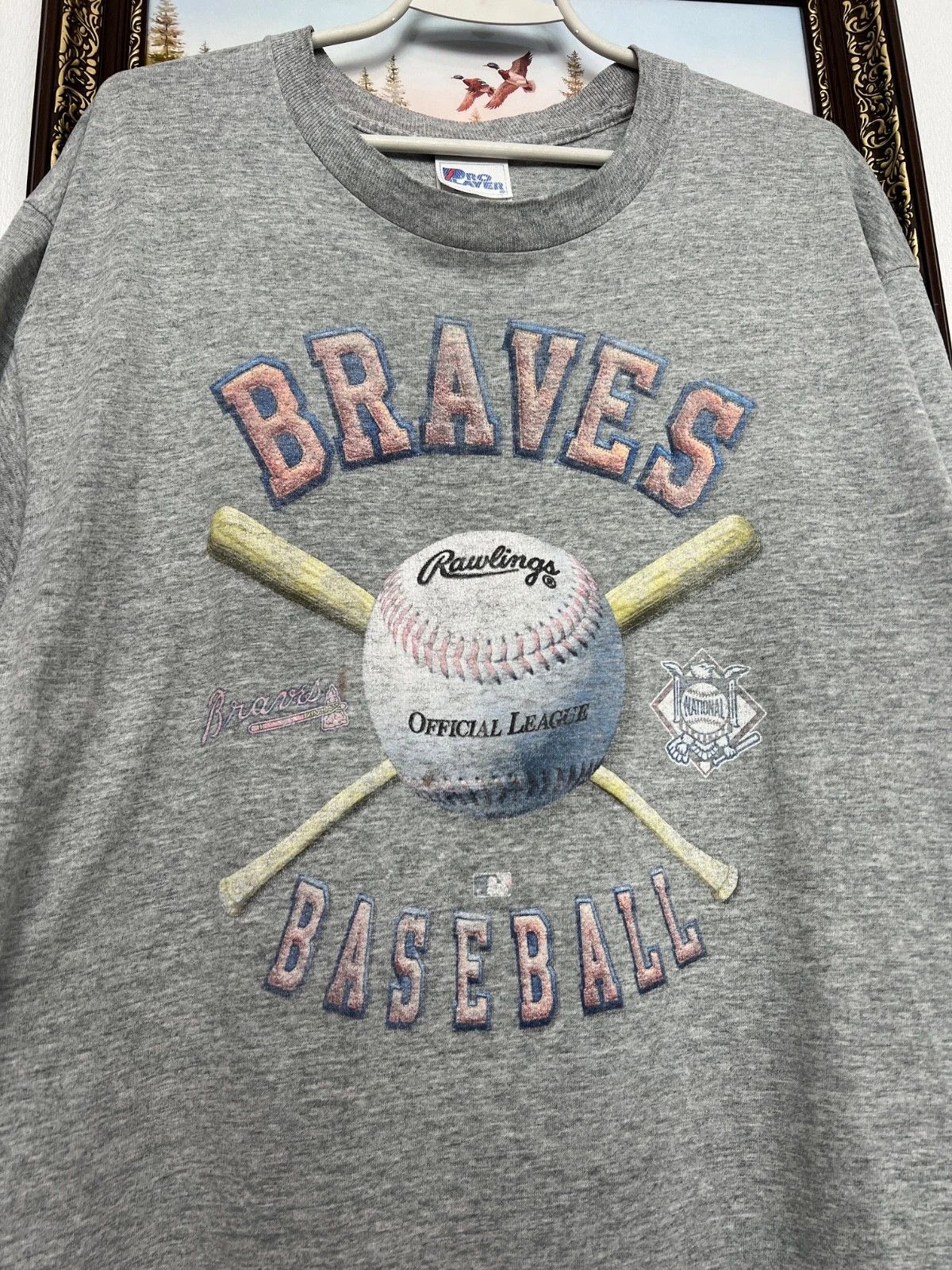 Vintage Vintage Atlanta Braves MLB Tee Shirt Jersey Over Print Logo Size US L / EU 52-54 / 3 - 3 Thumbnail
